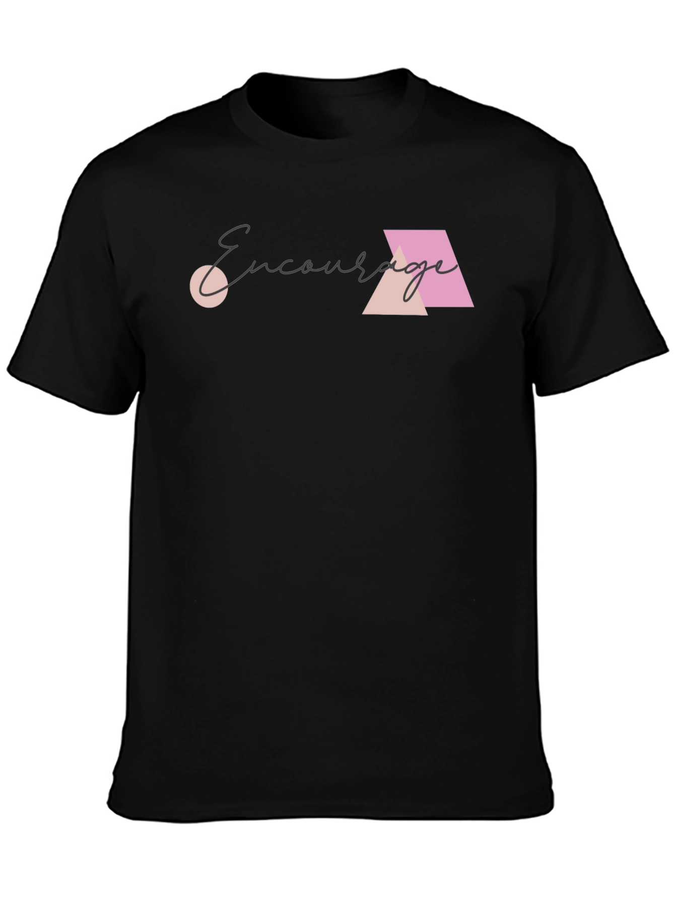 Black Encourage T-Shirt view 3