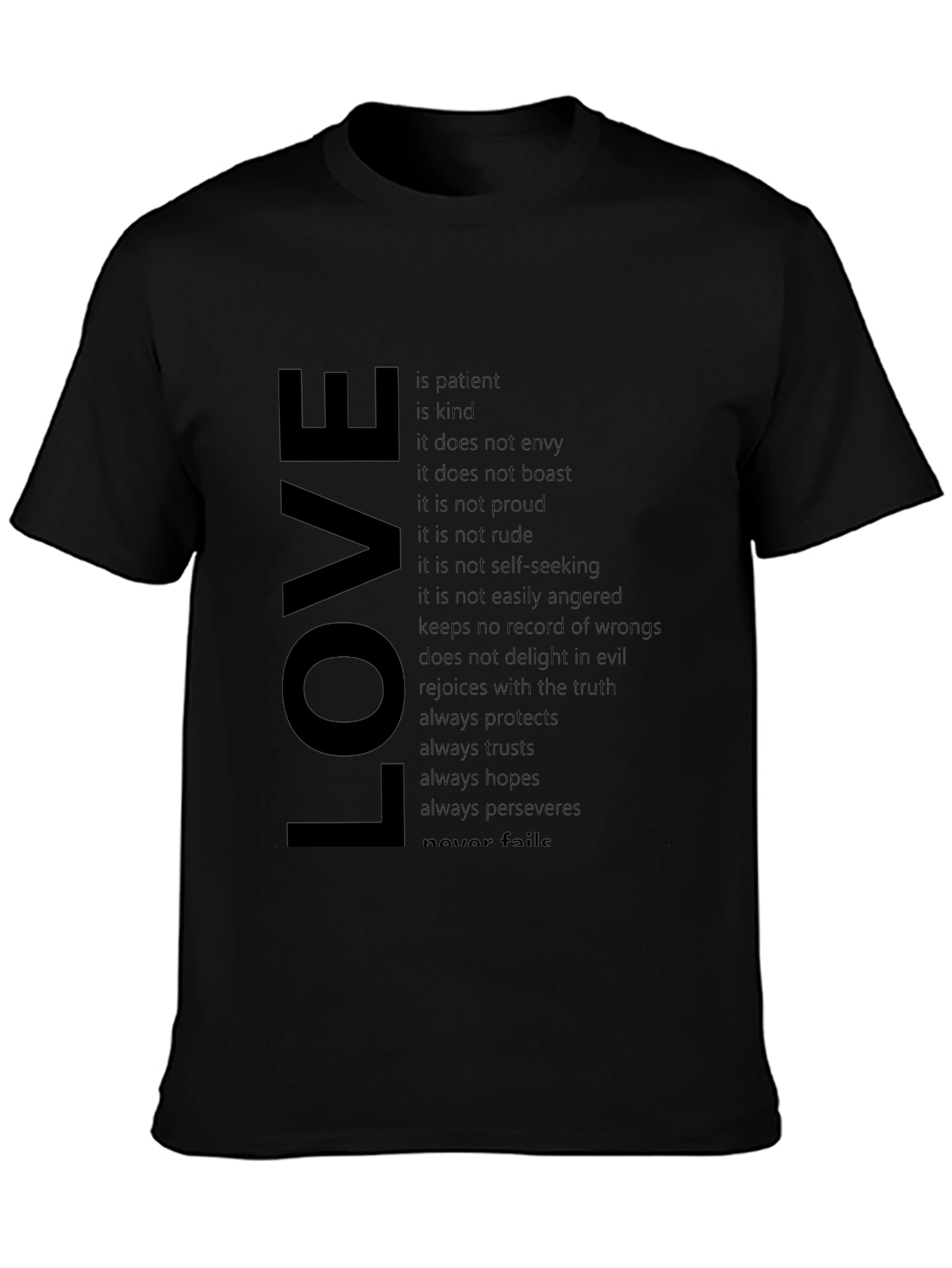 Black Love Definition T-Shirt - Inspirational Graphic Tee view 3