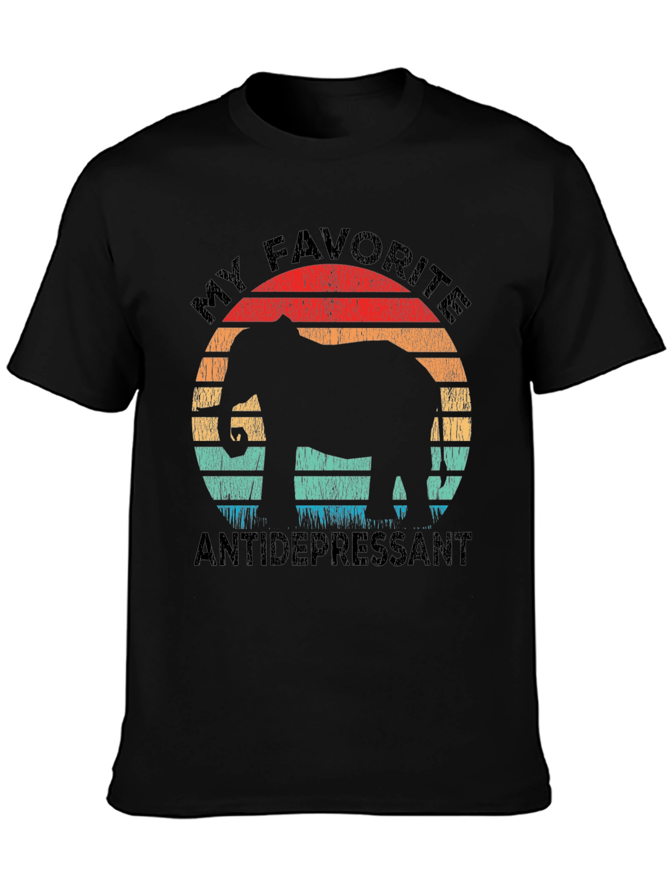 Black Elephant Antidepressant Tee - Comfort & Style view 3