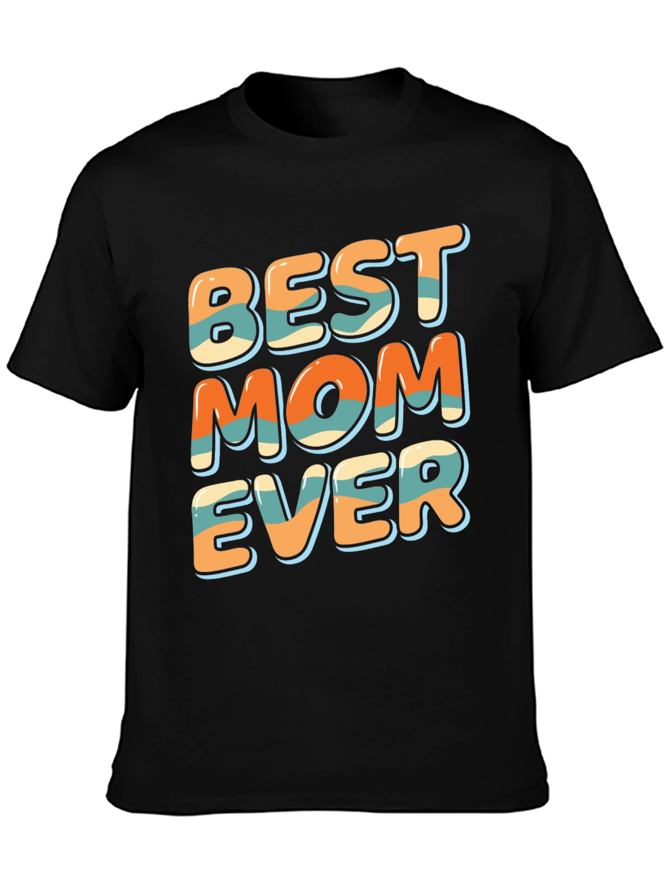 Black Best Mom Ever Graphic T-Shirt - Unisex view 3