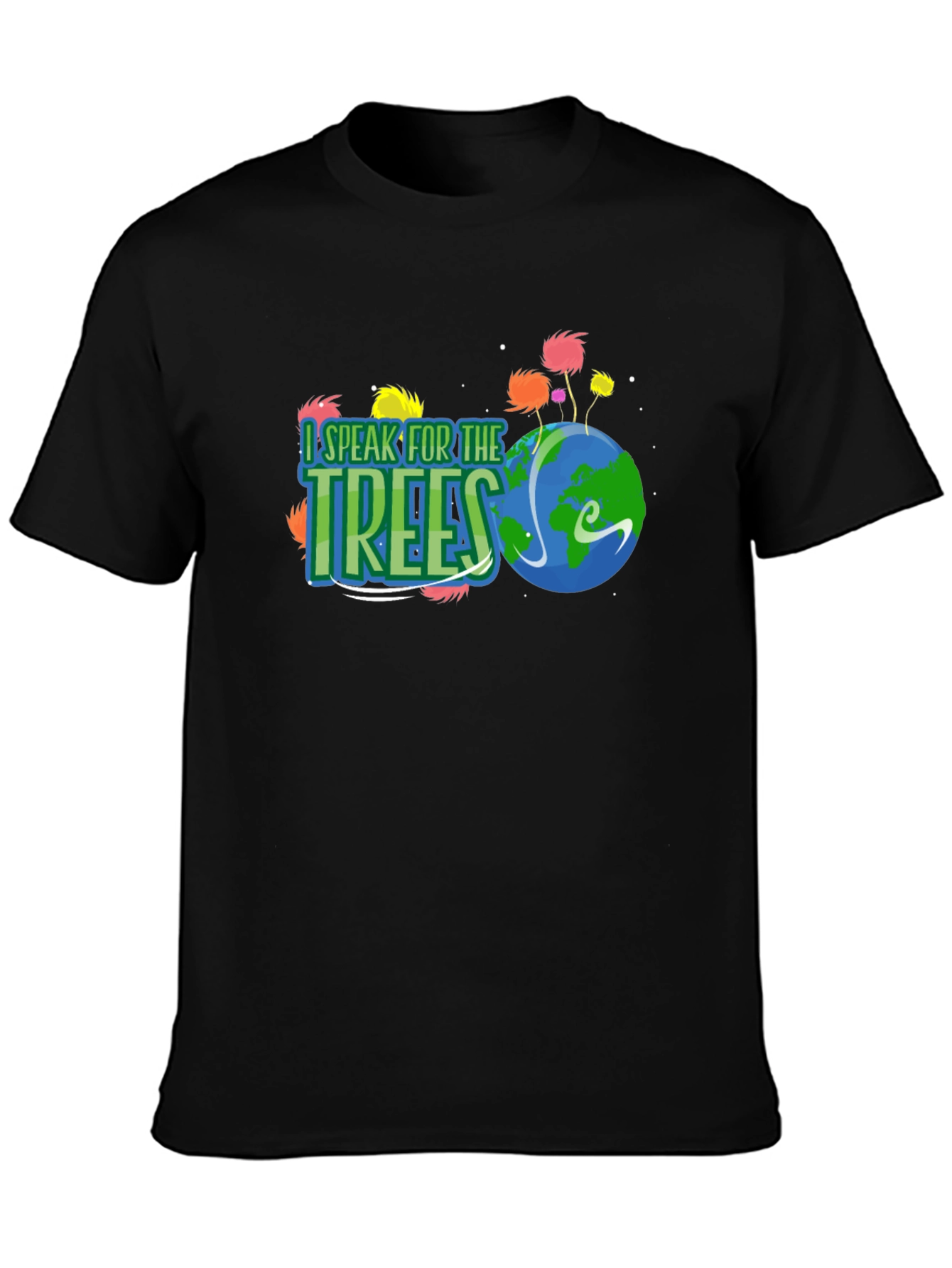 Black I Speak for the Trees T-Shirt Lorax Earth Day view 3