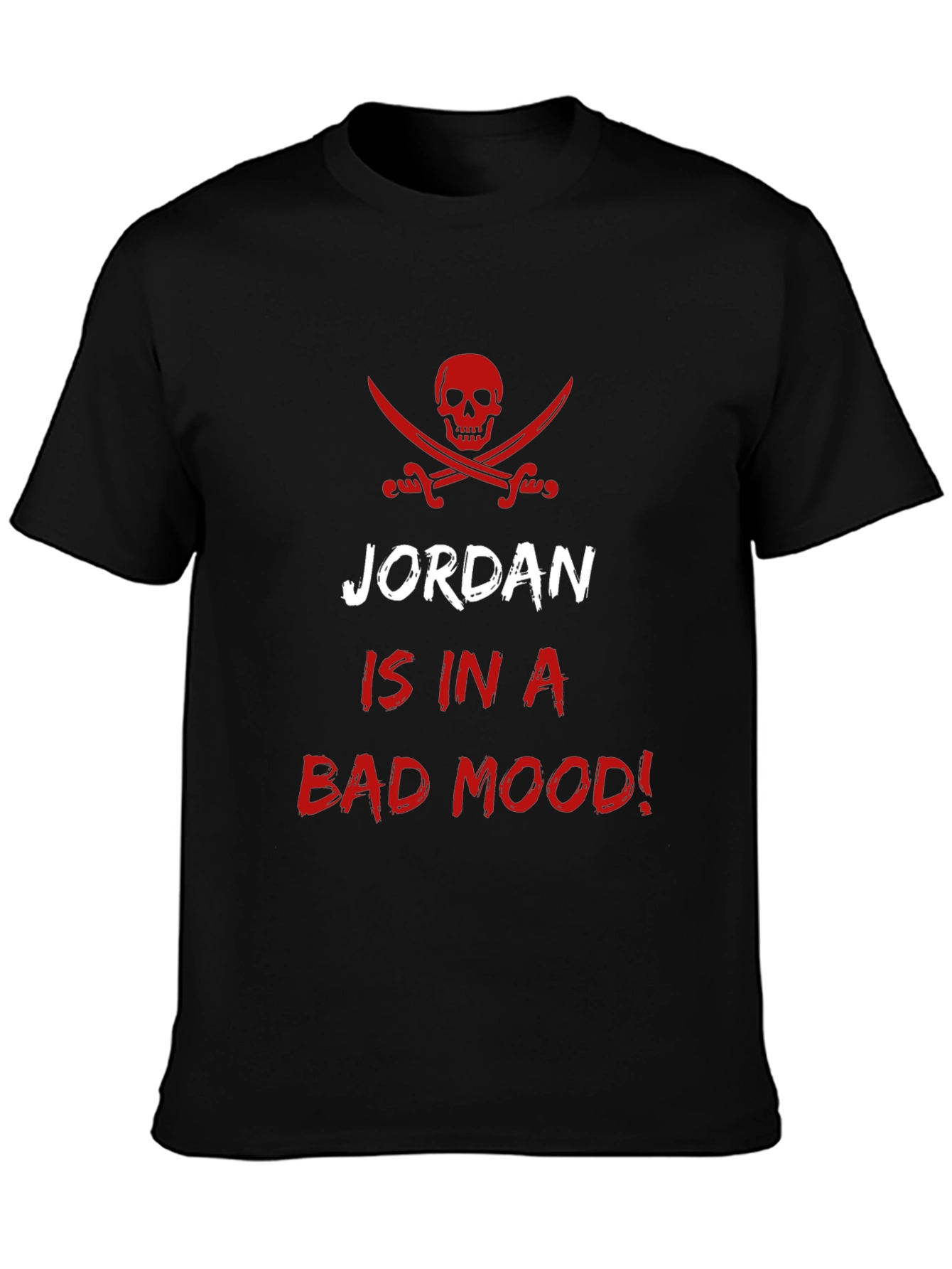 Black Jordan is in a Bad Mood! T-Shirt - Funny Graphic Tee view 3