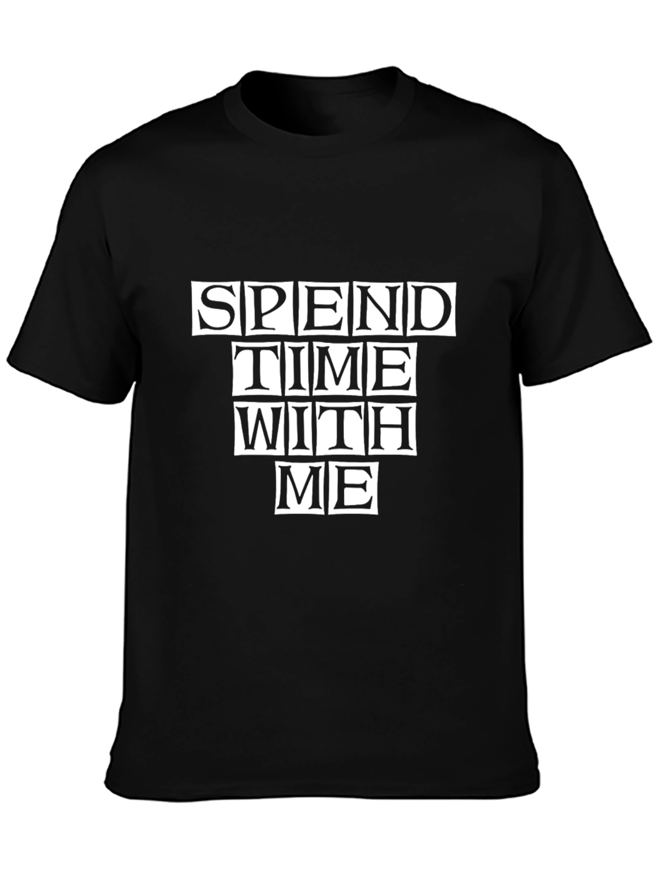 Black Spend Time With Me Black Graphic Tee view 3