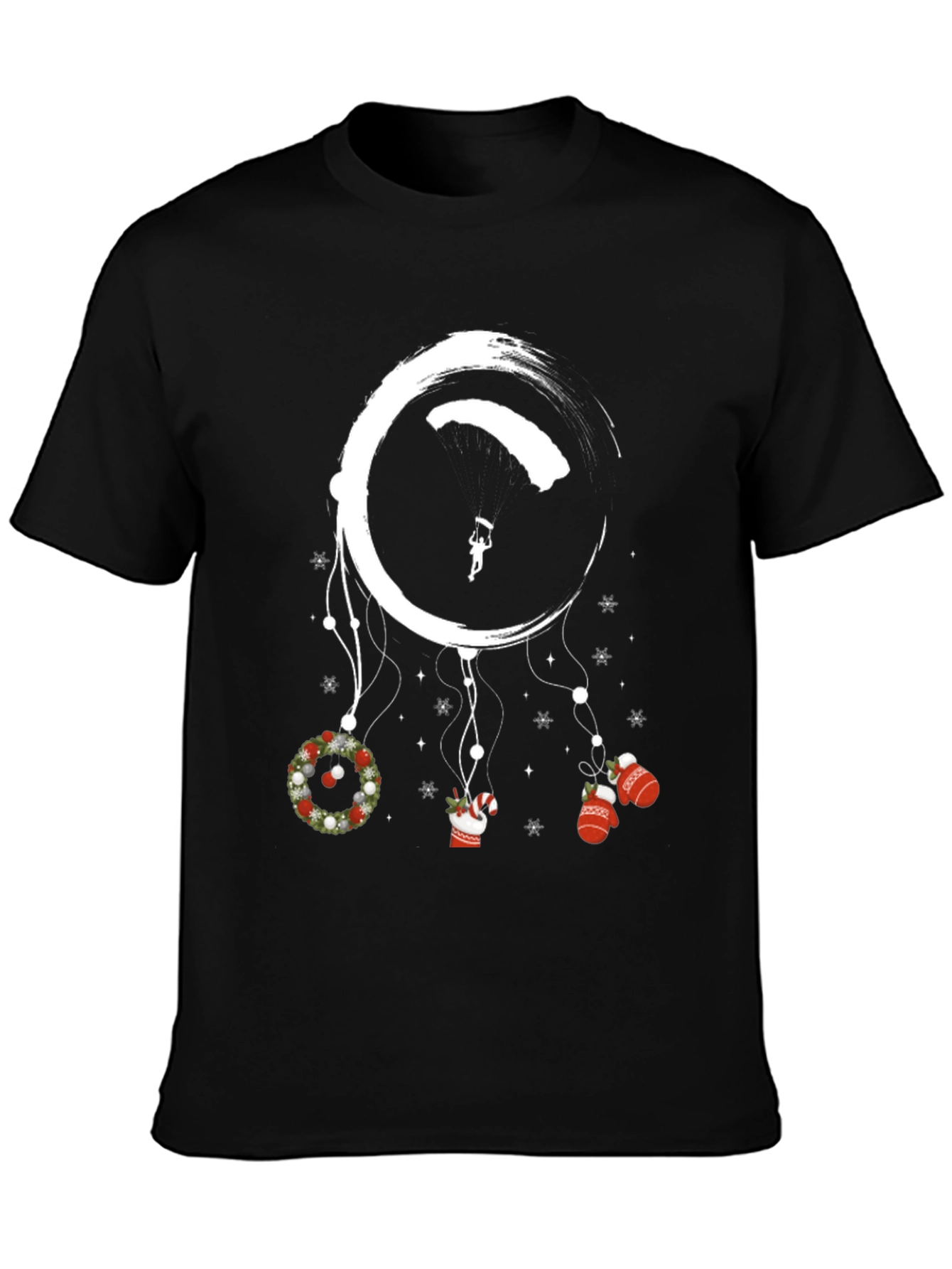 Black Parachute Christmas Dream T-Shirt view 3