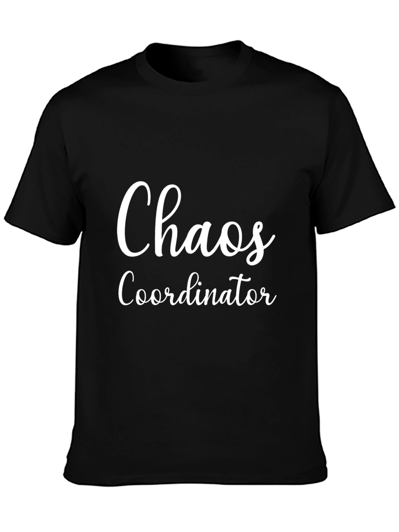 Black Chaos Coordinator Graphic T-Shirt - Black Crew Neck view 3