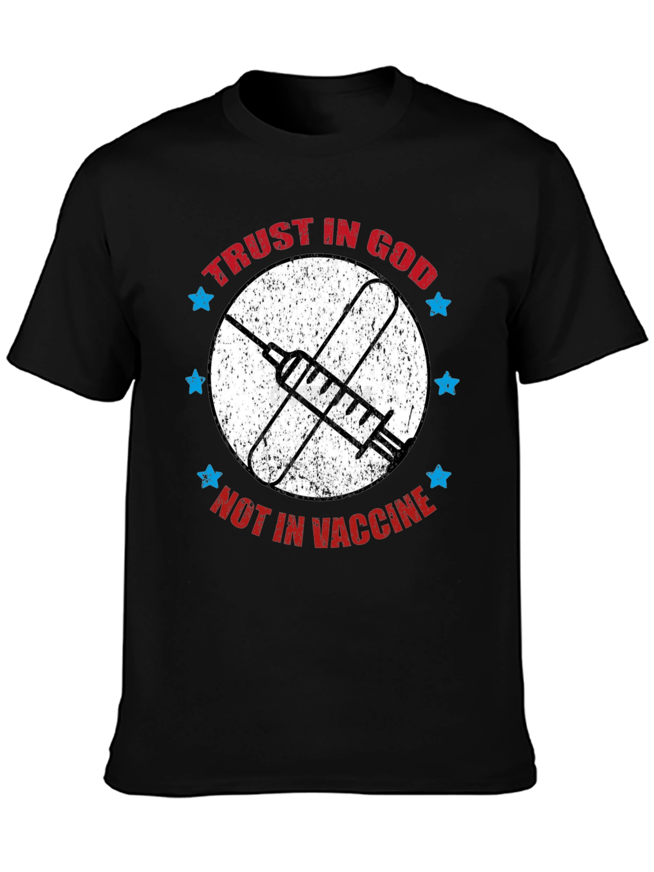 Black Trust in God T-Shirt - Anti Vaccine Tee view 3