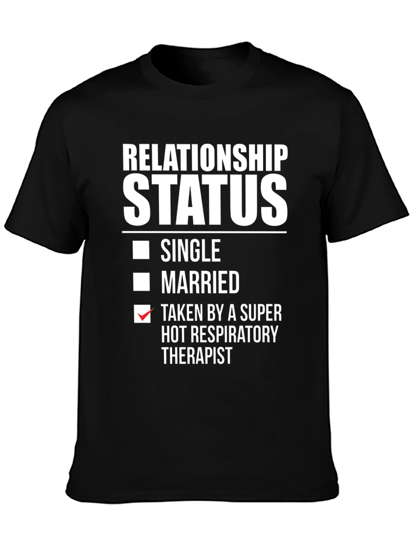 Black Relationship Status: Taken by Therapist T-Shirt view 3