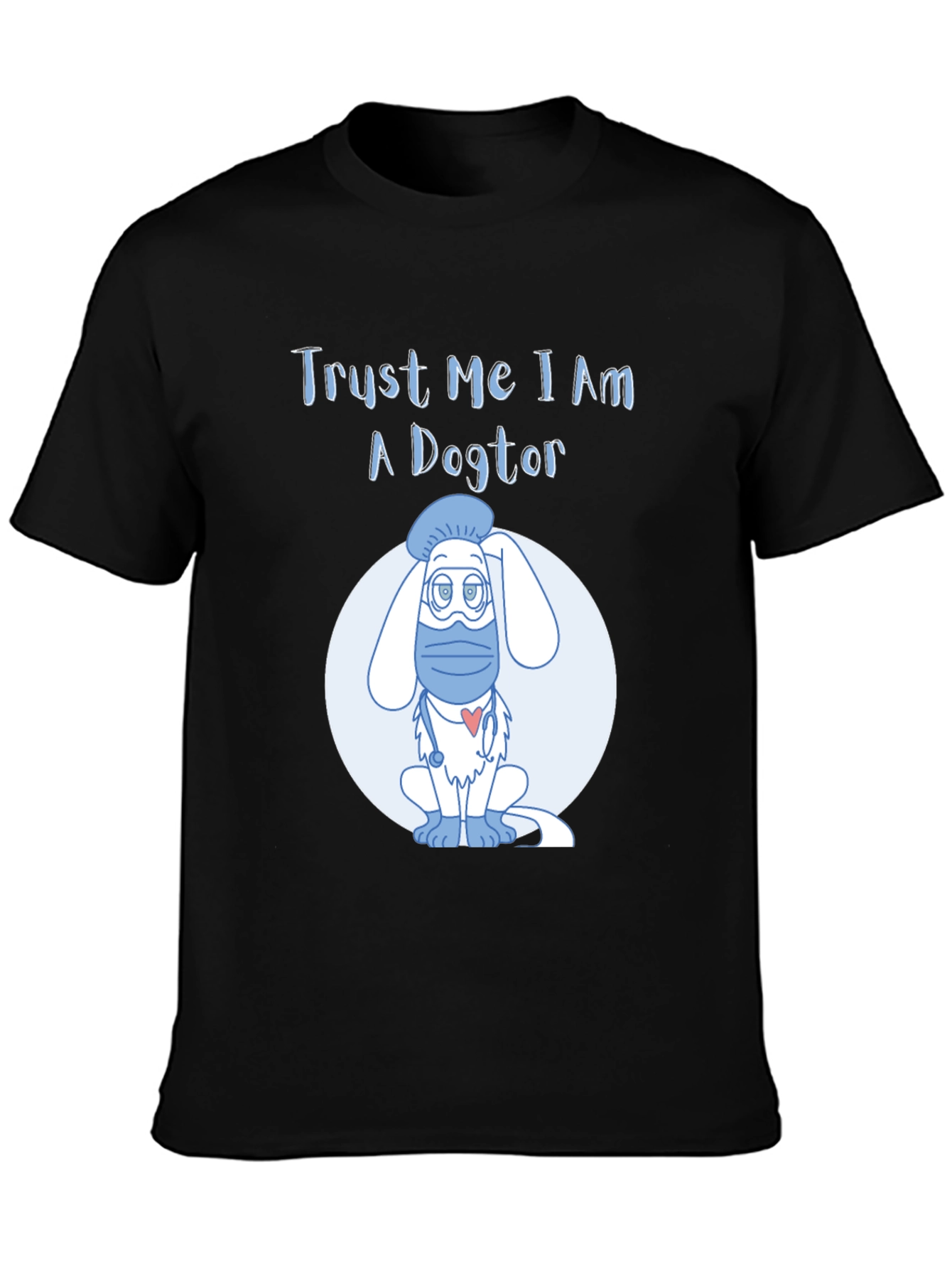Black Trust Me I Am A Dogtor T-Shirt view 3