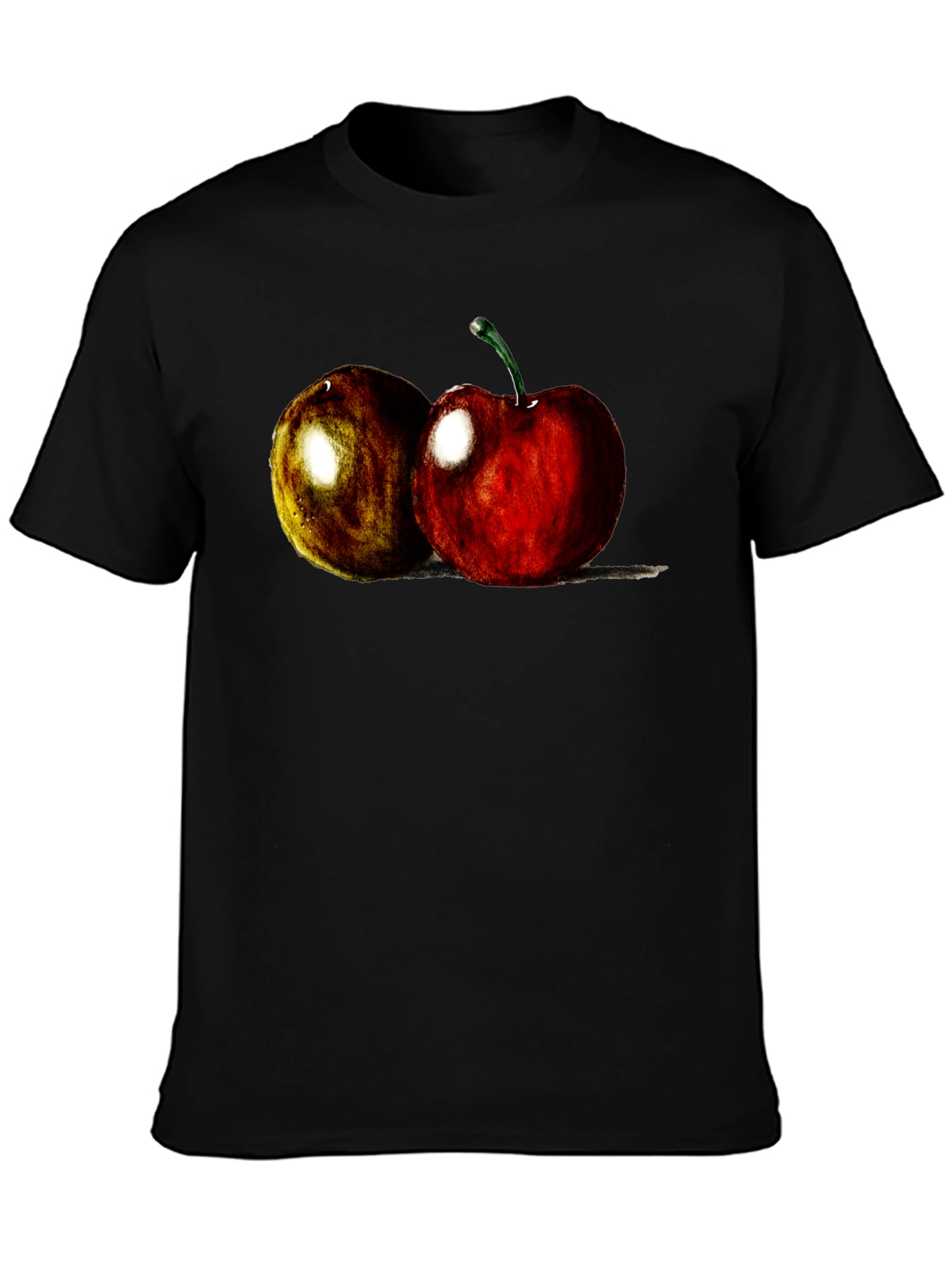 Black Cherry Fruit Graphic Tee - Soft Cotton Blend view 3