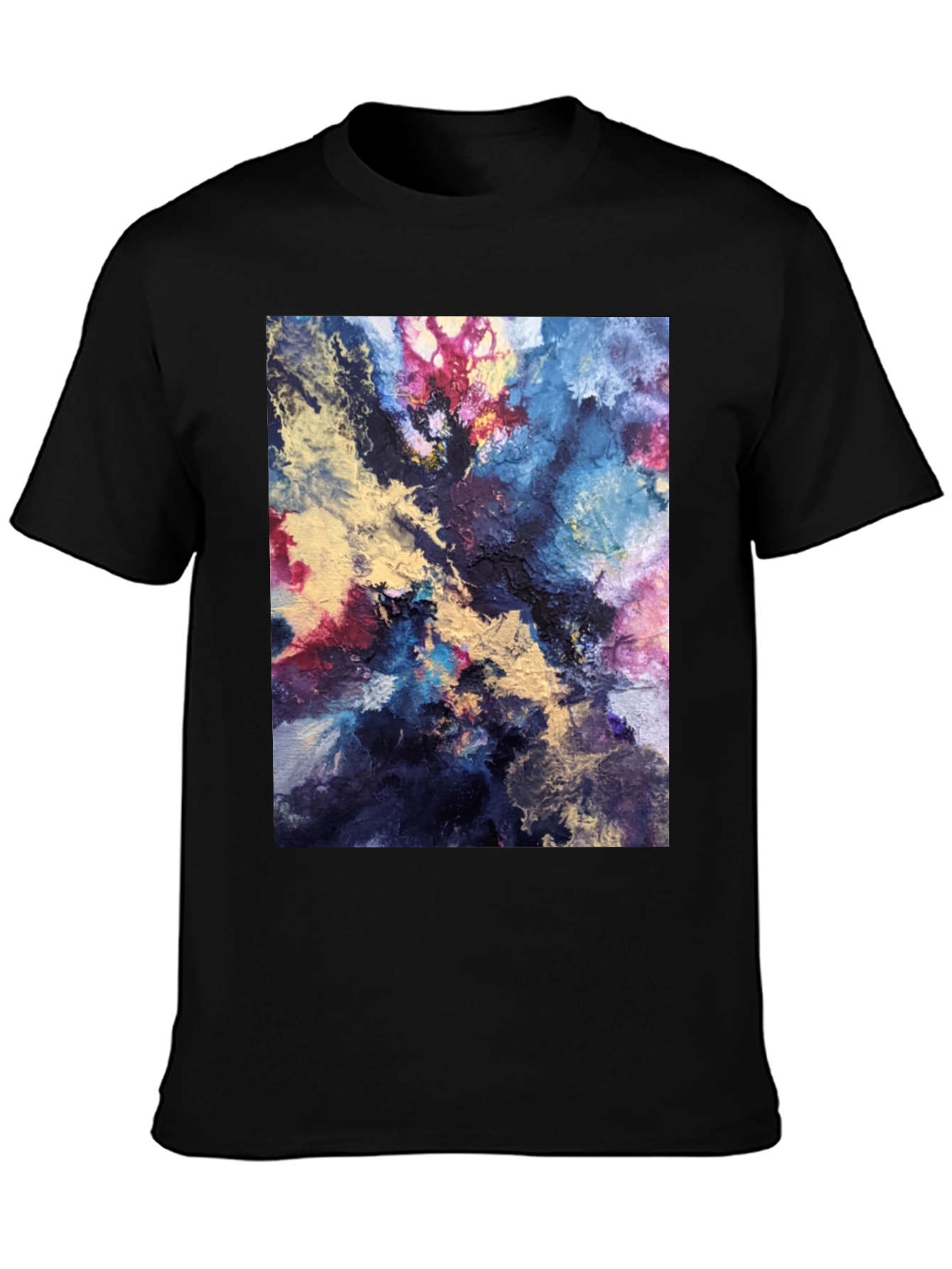 Black Abstract Art Black T-Shirt view 3