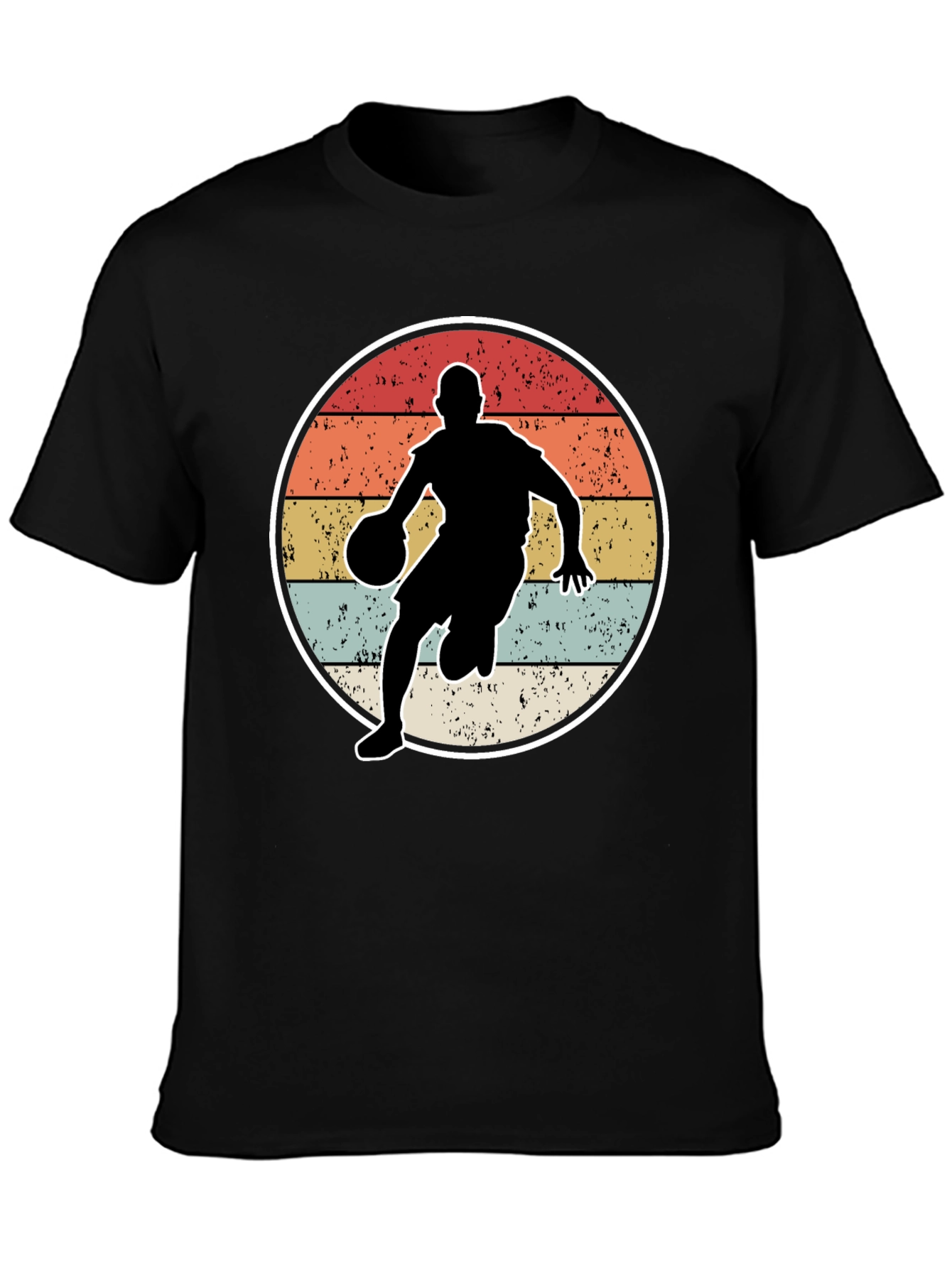 Vintage Basketball Player Graphic Tee - 3