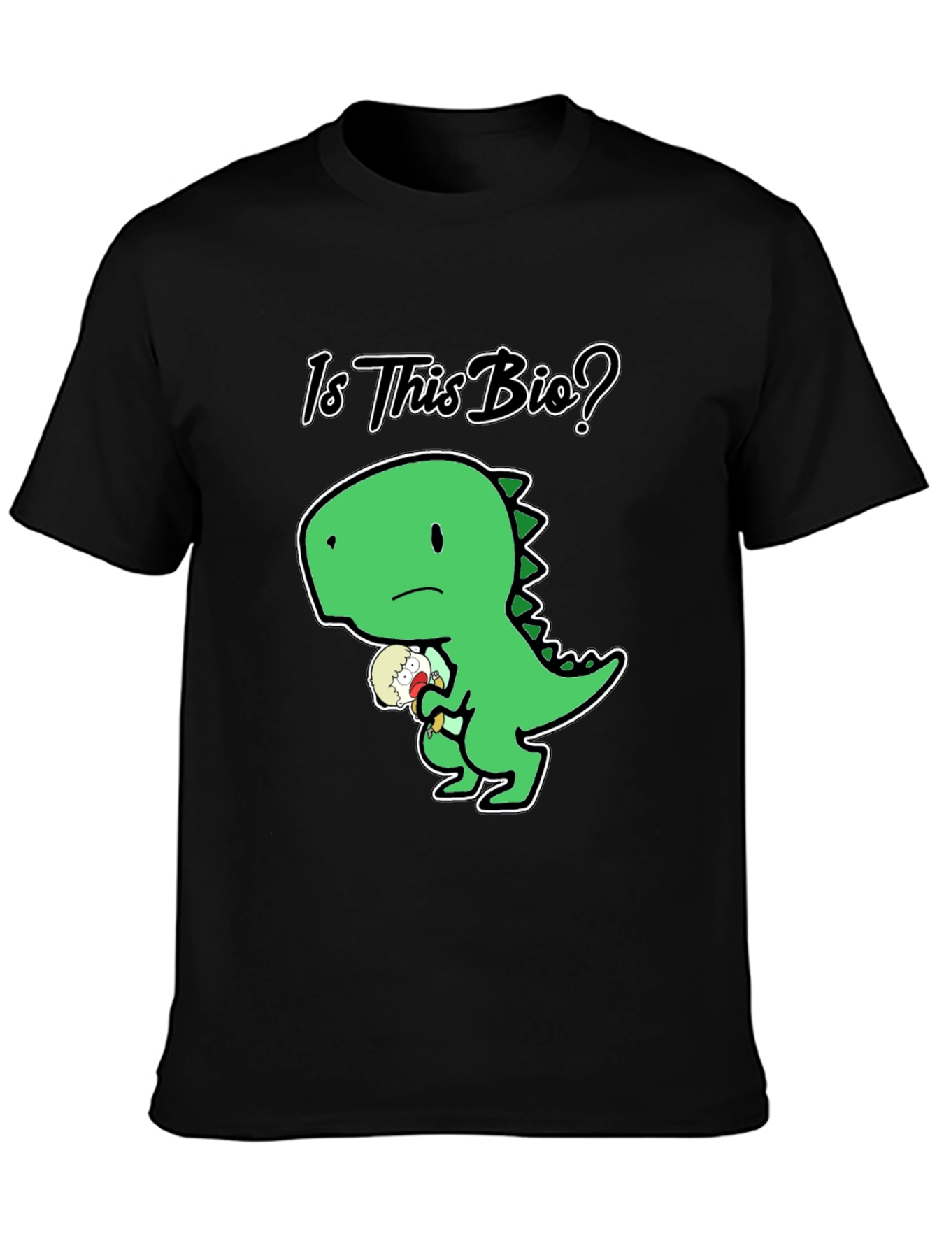 Black Is This Bio? Dinosaur T-Shirt view 3