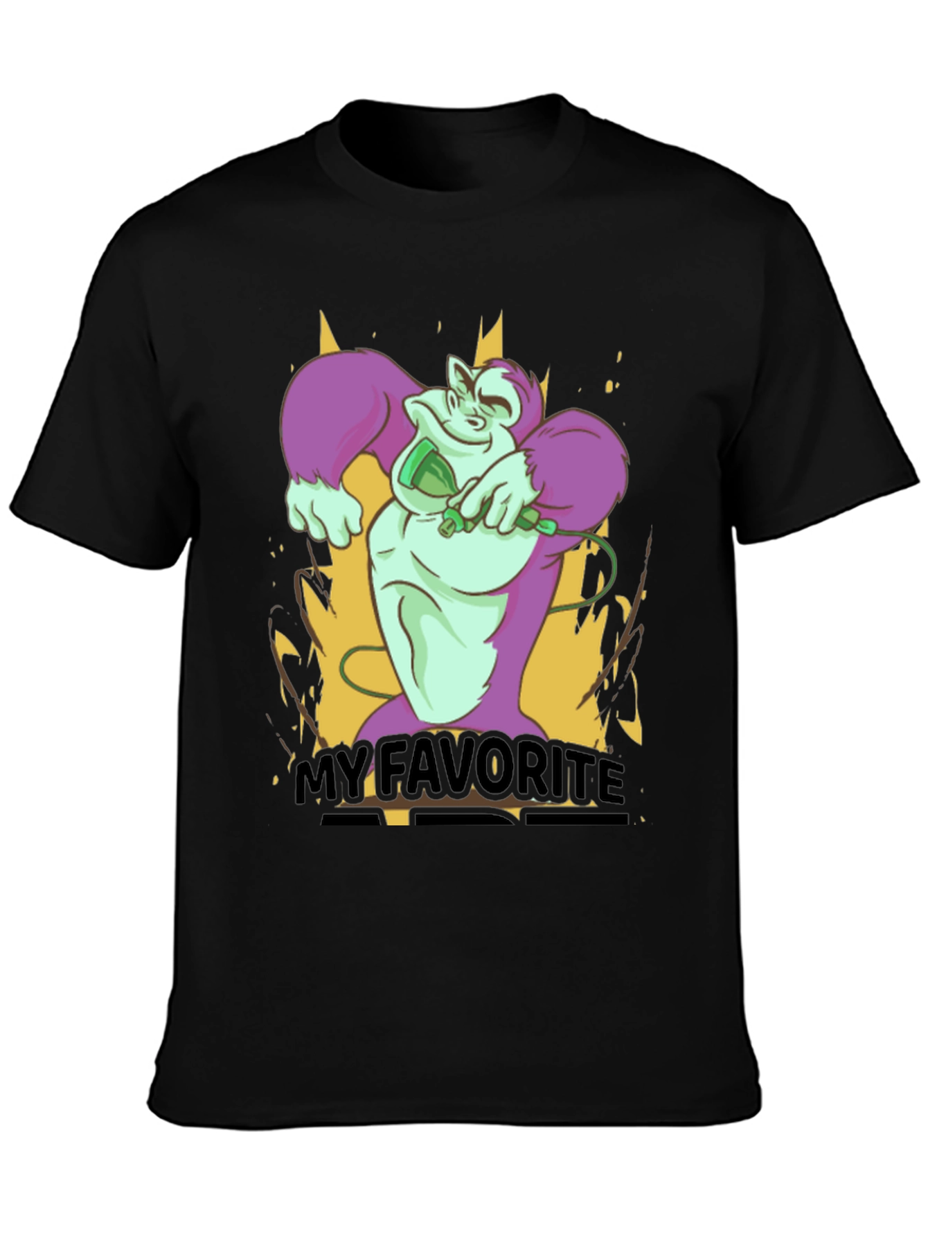 Black My Favorite Vape T-Shirt view 3