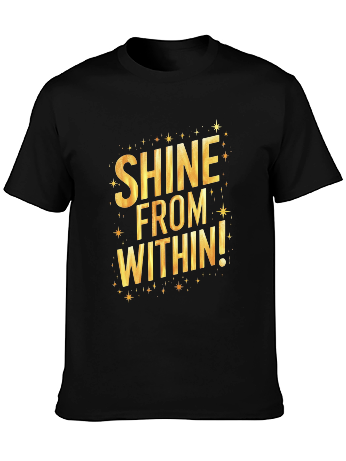 Black Shine From Within Graphic Tee - Black view 3