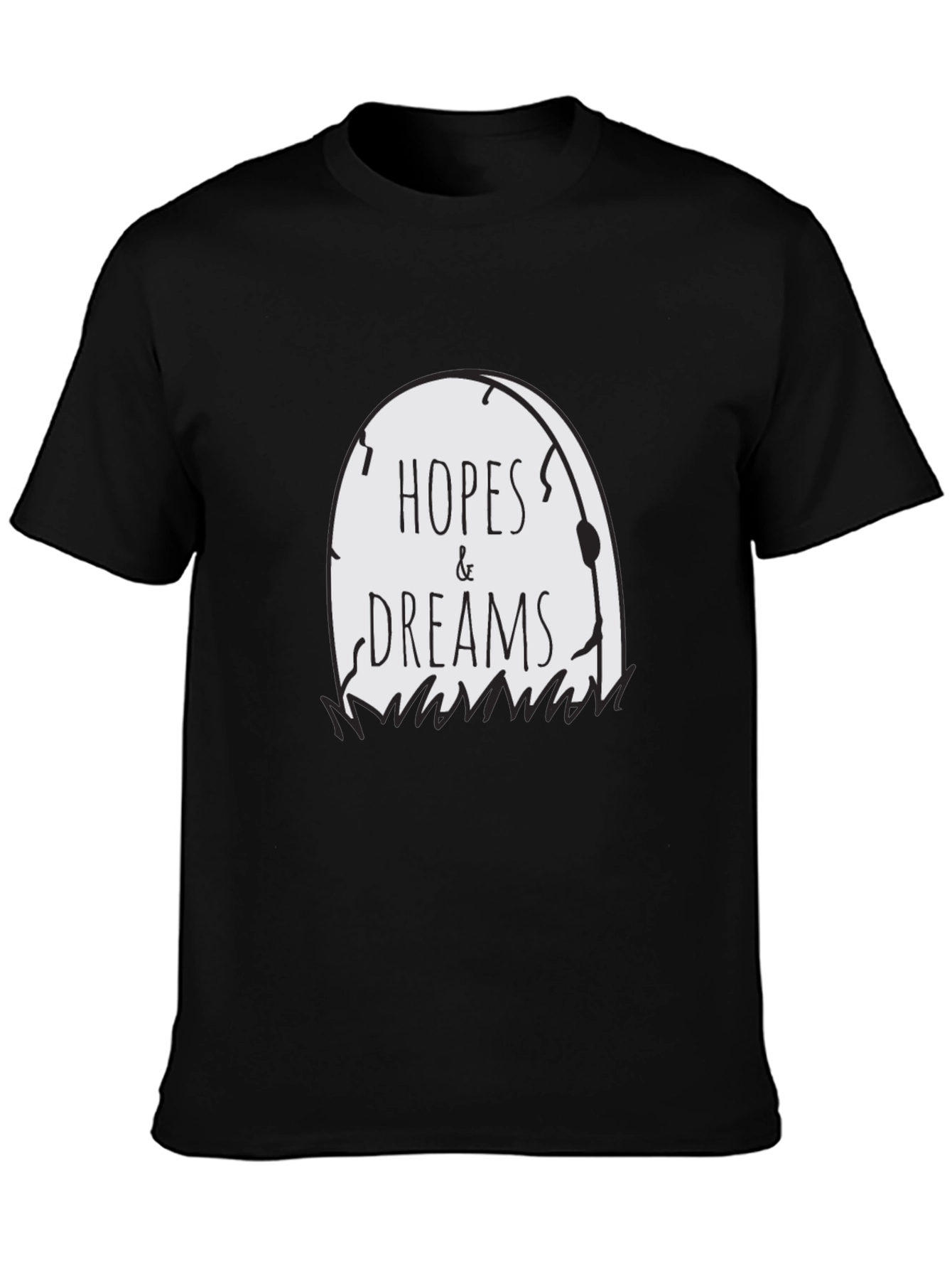 Black Hopes & Dreams Tombstone Graphic Tee - Black view 3