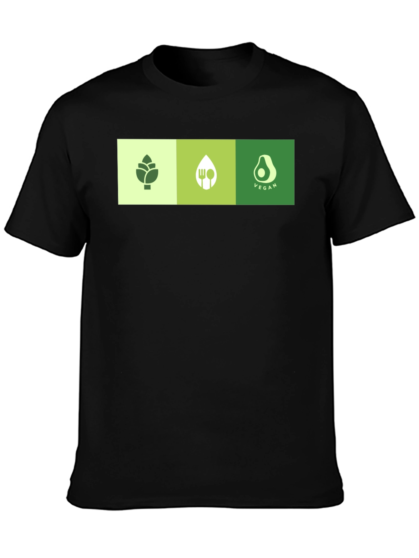 Black Vegan Graphic T-Shirt - Plant Based Lifestyle Tee view 3