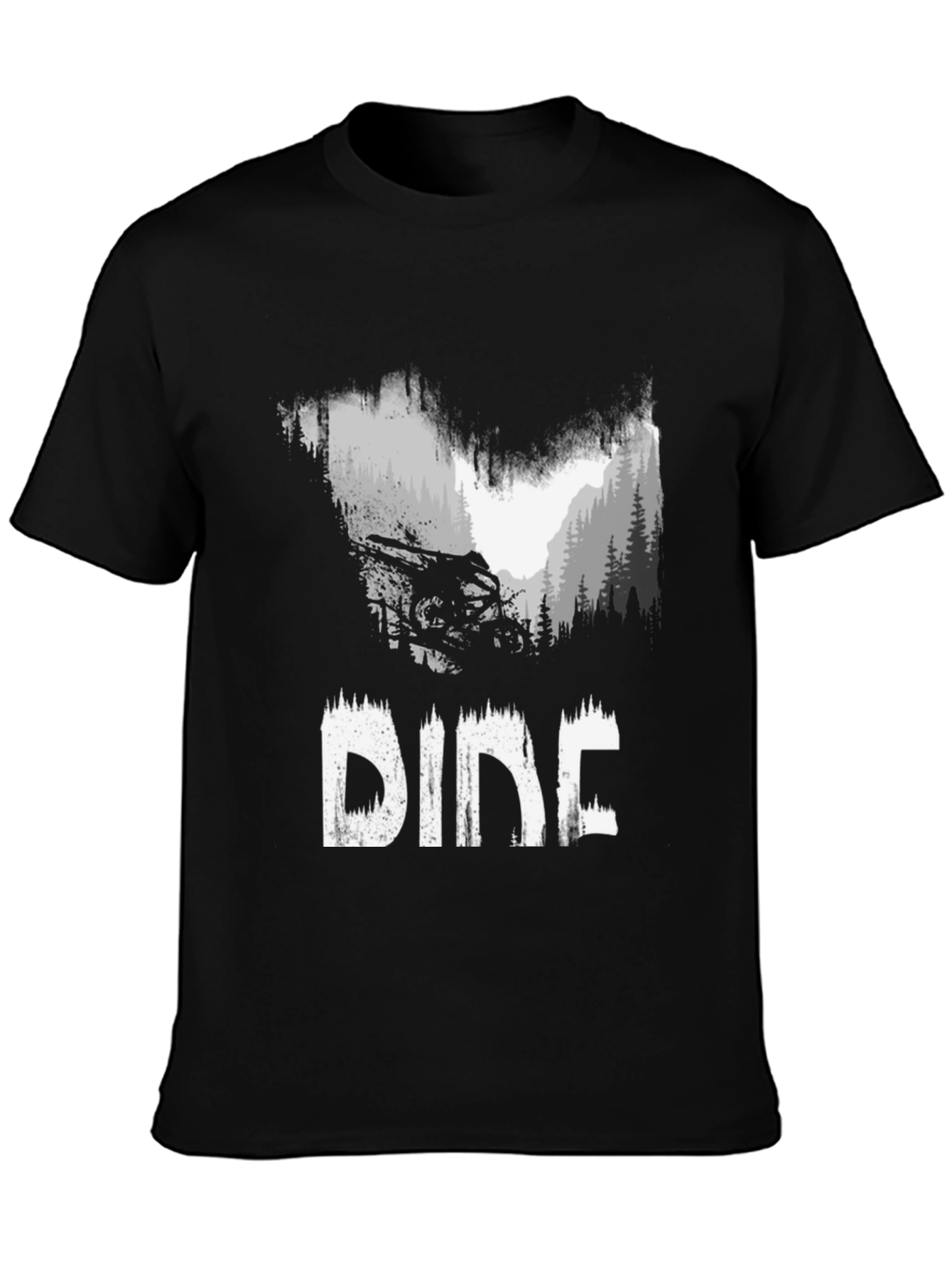 Black Ride Graphic Black T-Shirt view 3