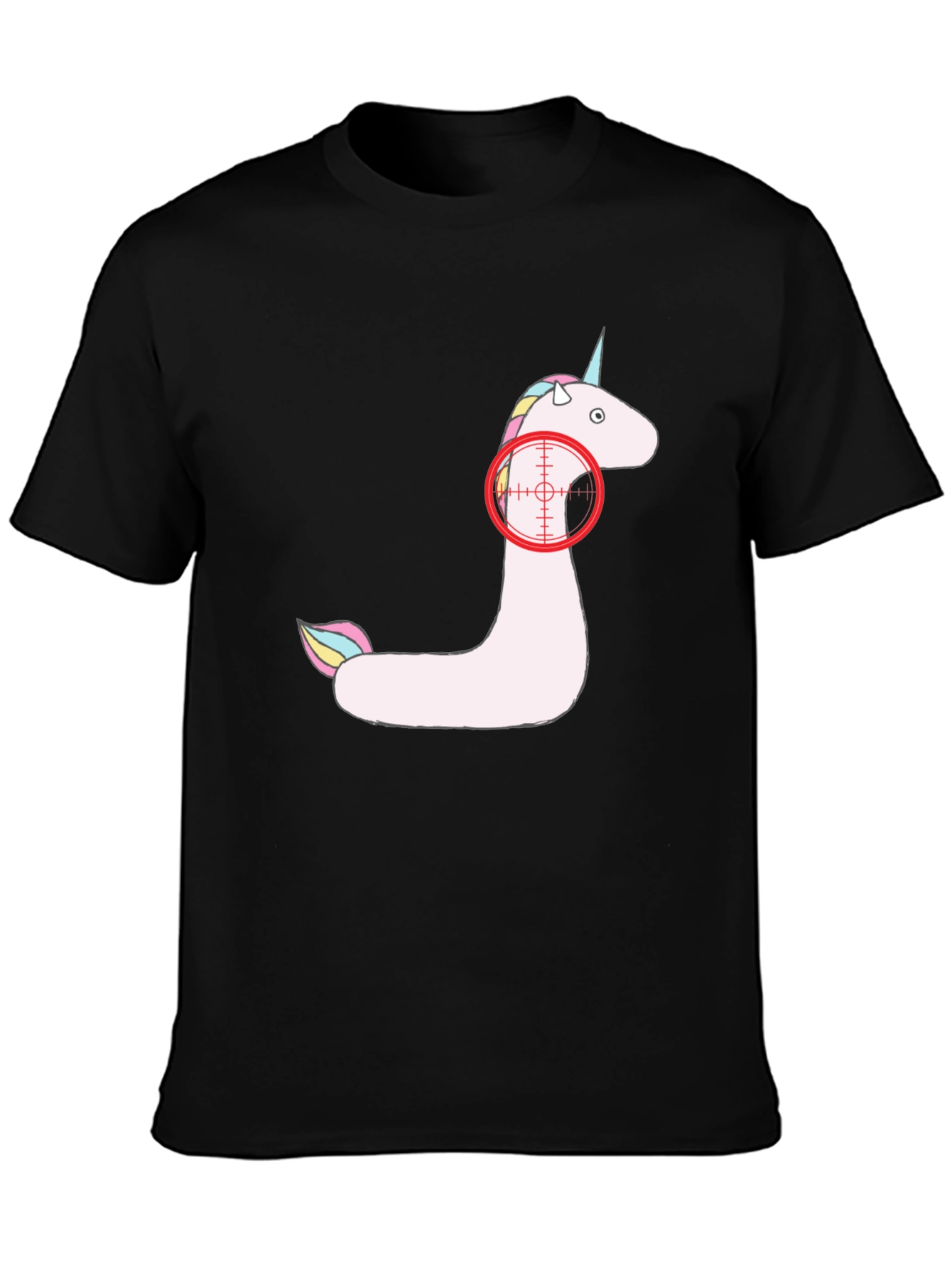 Black Unicorn In Sight Tee - Funny Novelty Shirt view 3