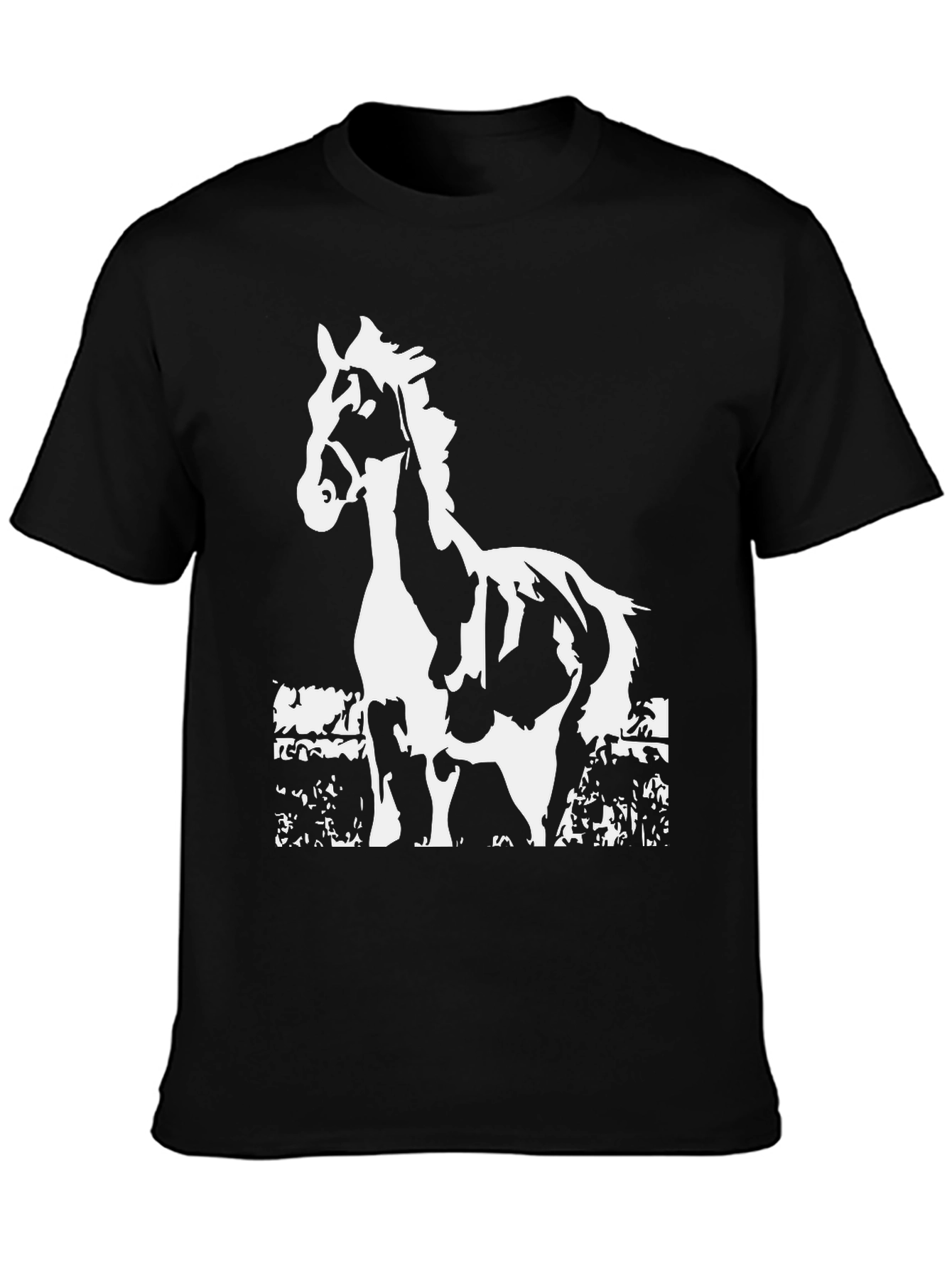 Black Horse Graphic T-Shirt - Black view 3