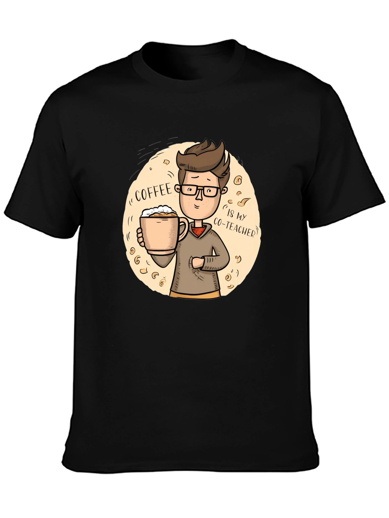 Black Coffee Co-Teacher T-Shirt view 3