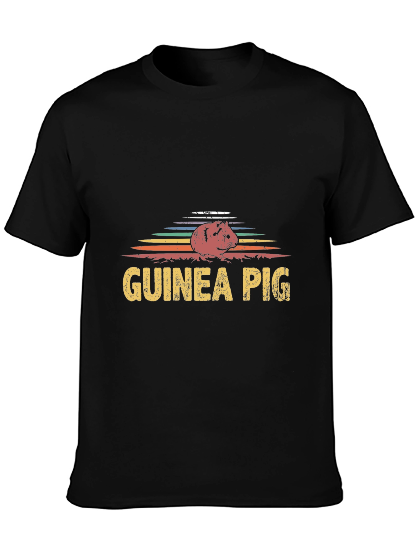 Black Vintage Guinea Pig Graphic Tee view 3