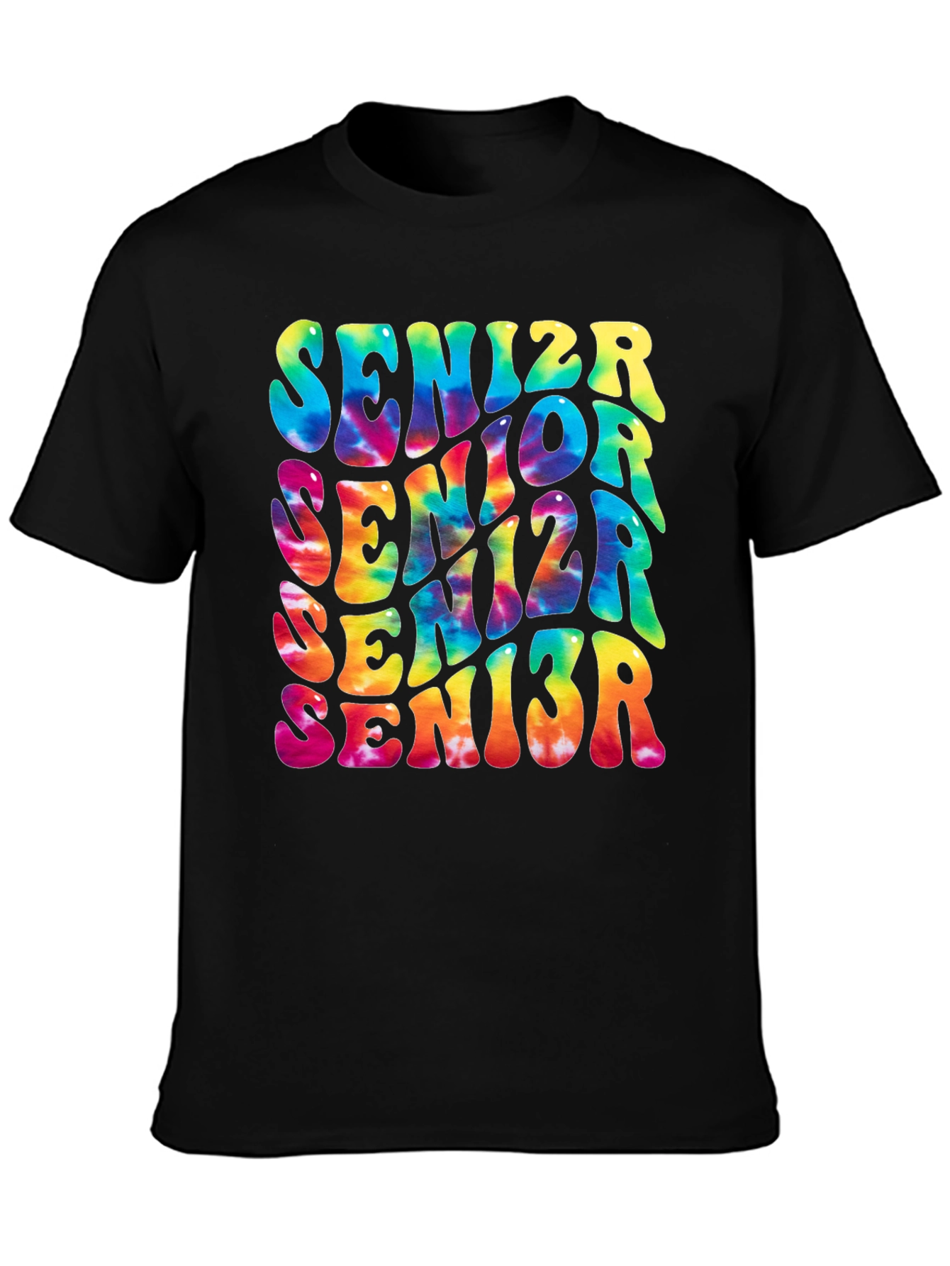 Black Senior Tie-Dye Graphic T-Shirt view 3
