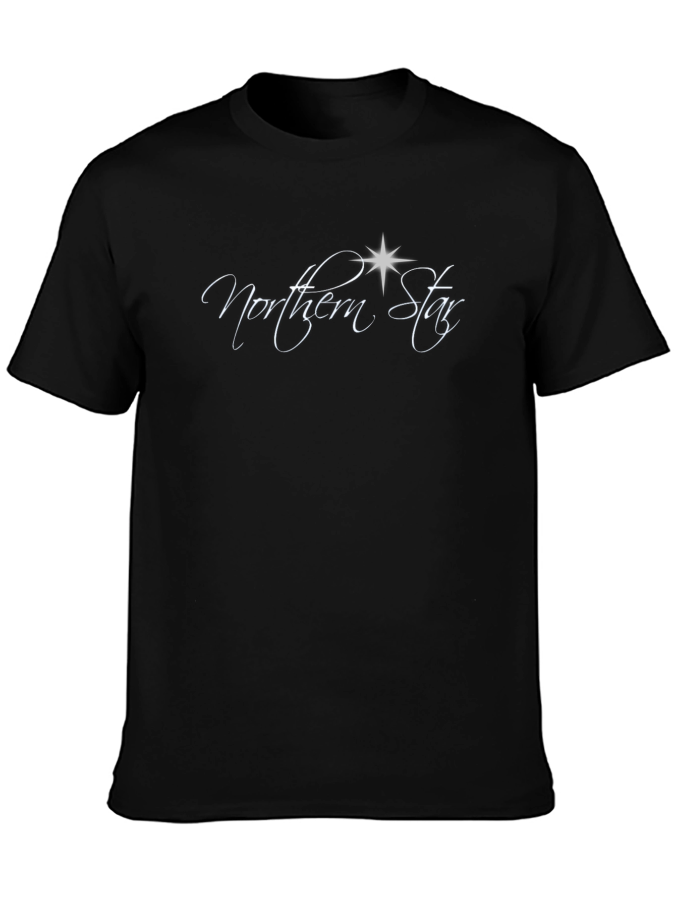 Black Northern Star Graphic Tee - Stylish Black T-Shirt view 3