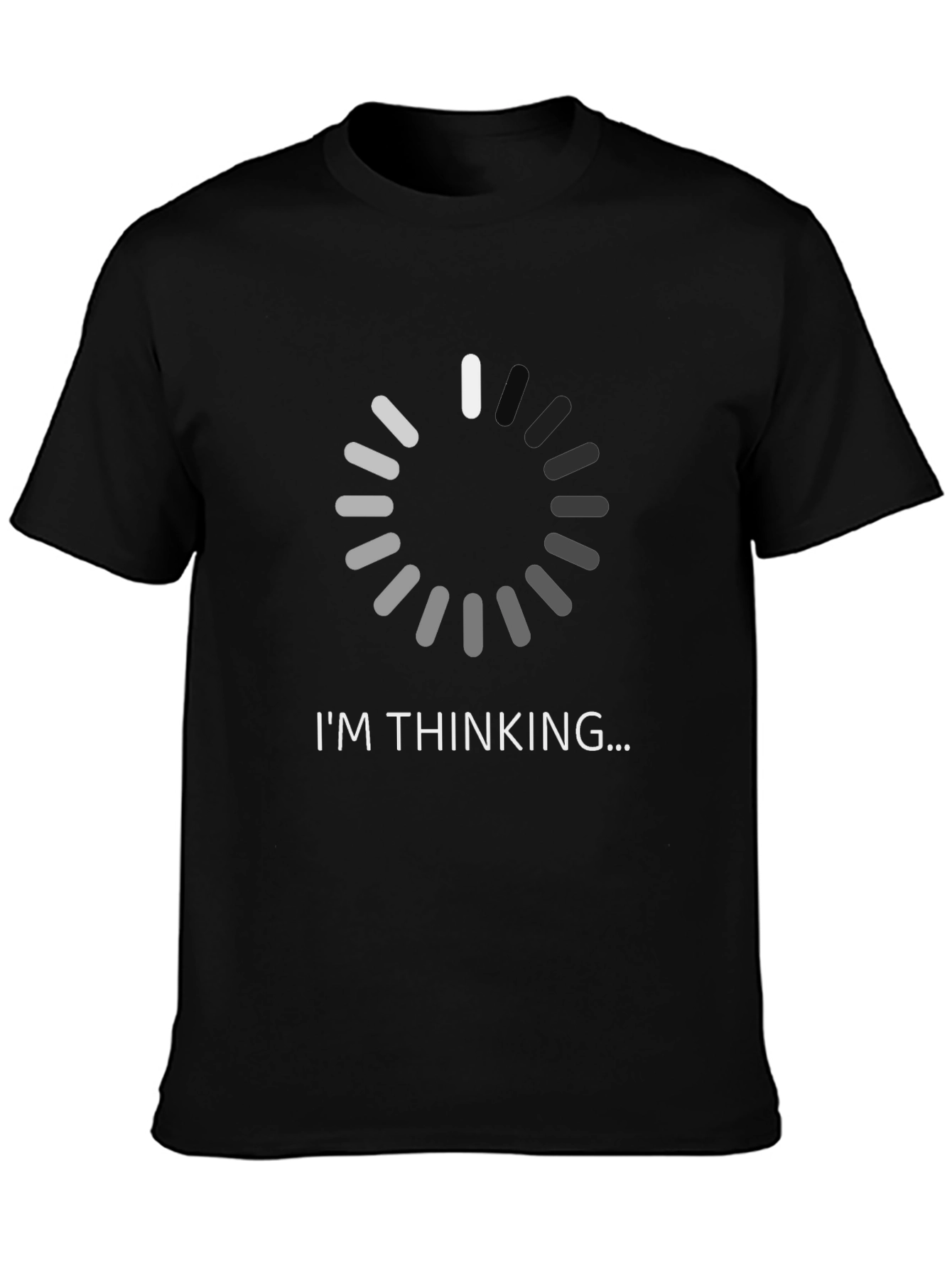 Black I'm Thinking Funny T-Shirt - Novelty Graphic Tee view 3