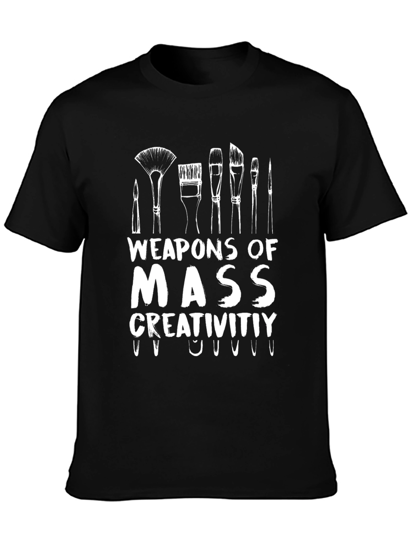 Black Weapons of Mass Creativity Graphic T-Shirt view 3