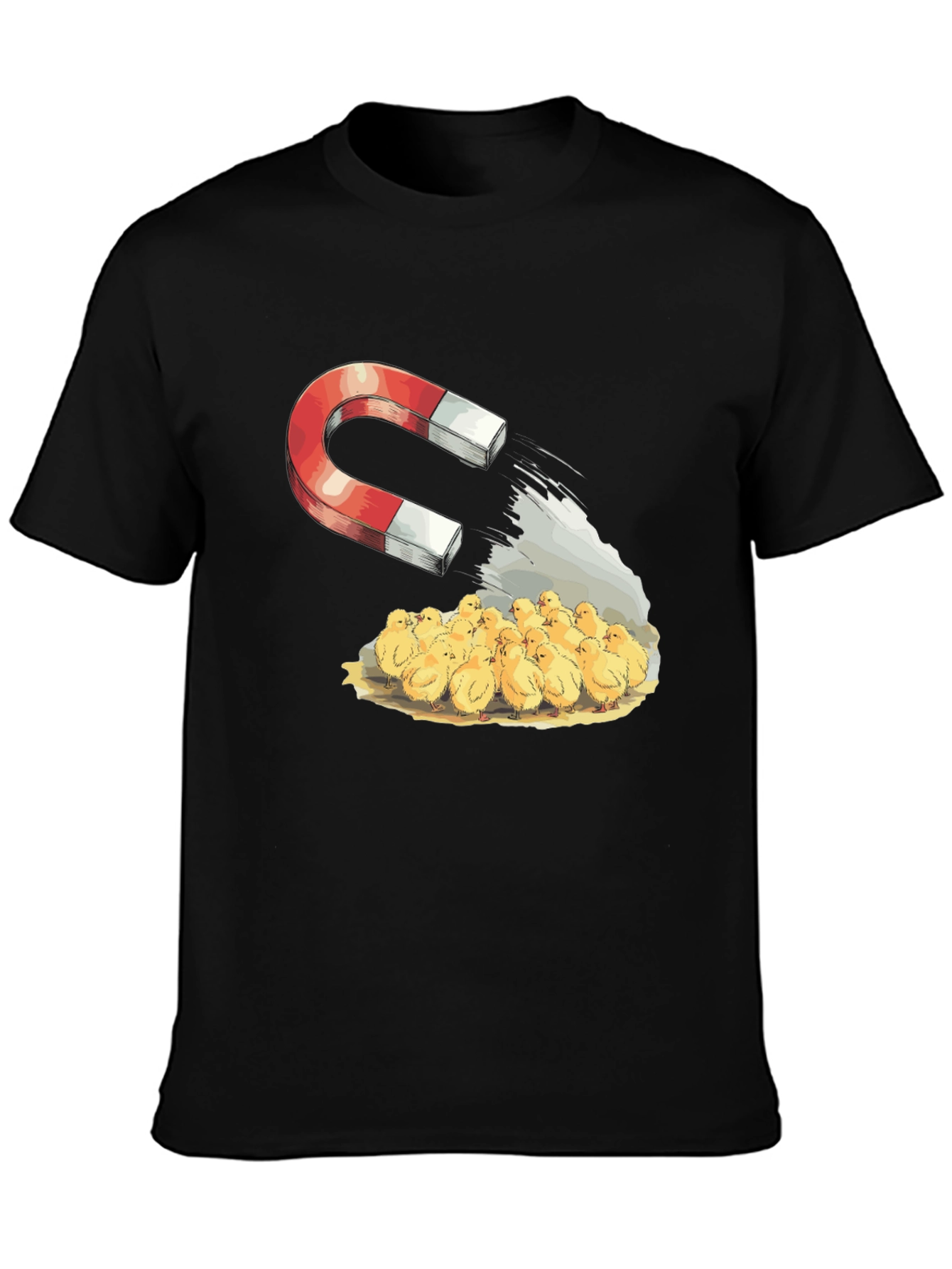 Black Magnet & Chicks Graphic Tee - Funny Humor T-Shirt view 3