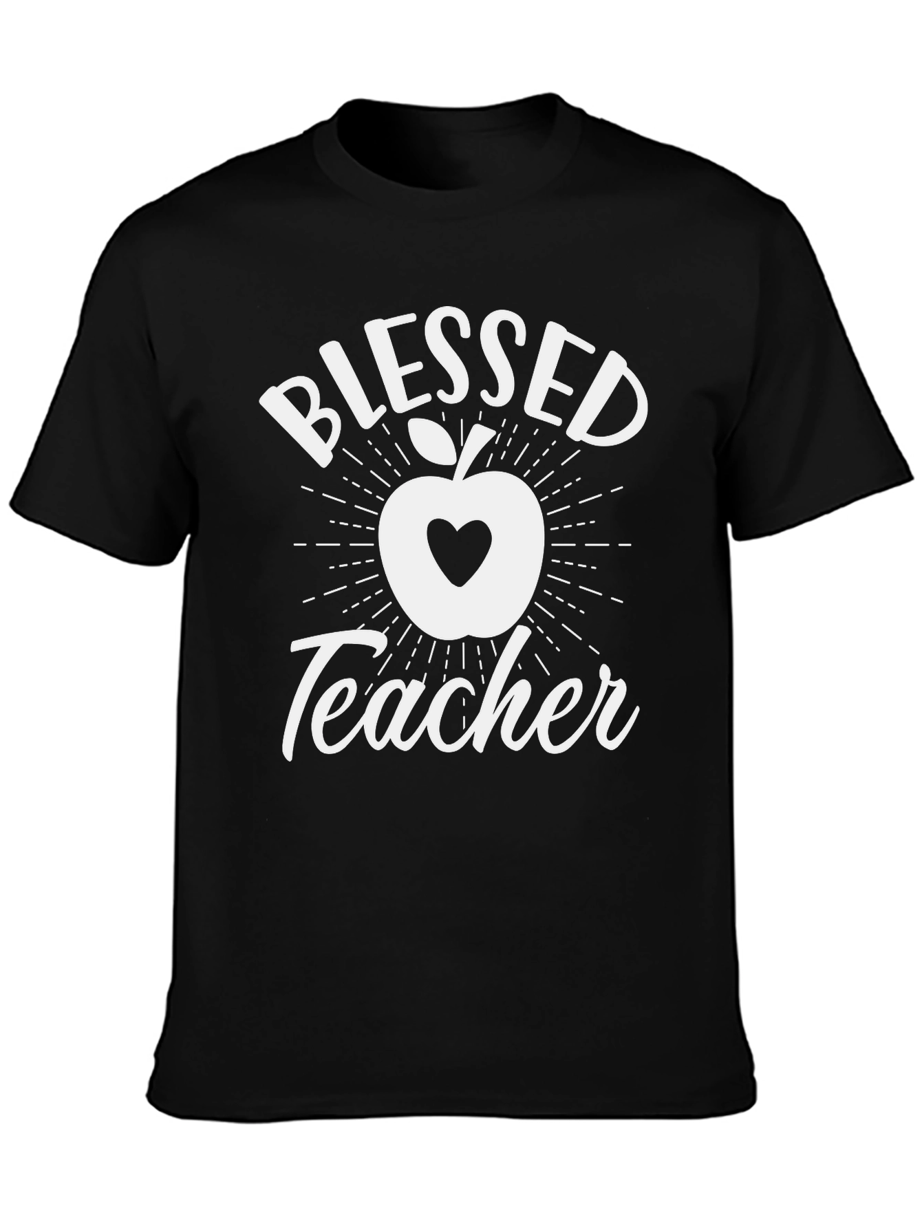Black Blessed Teacher T-Shirt view 3