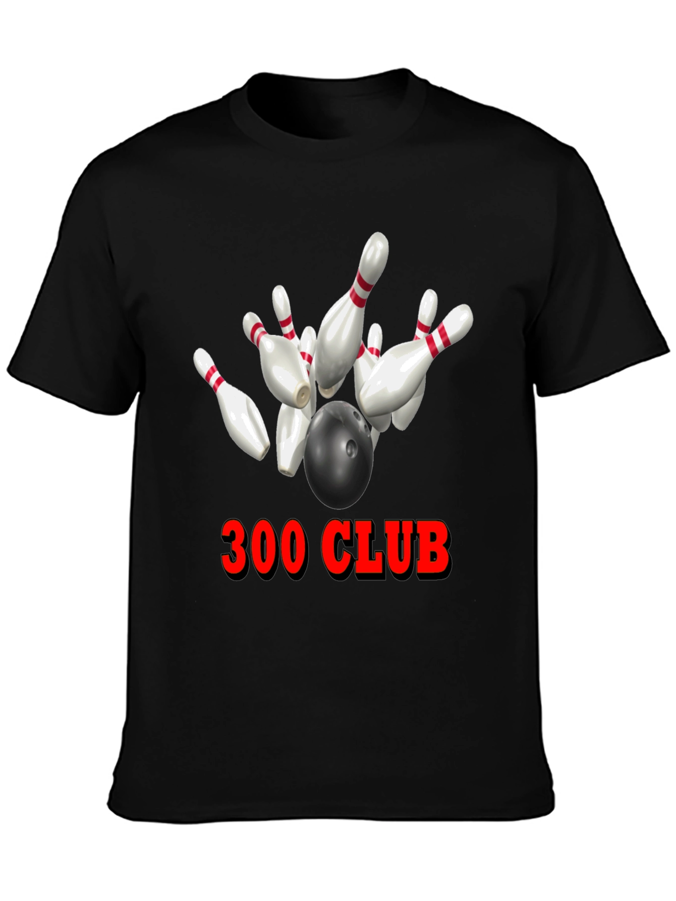 Black 300 Club Bowling T-Shirt view 3