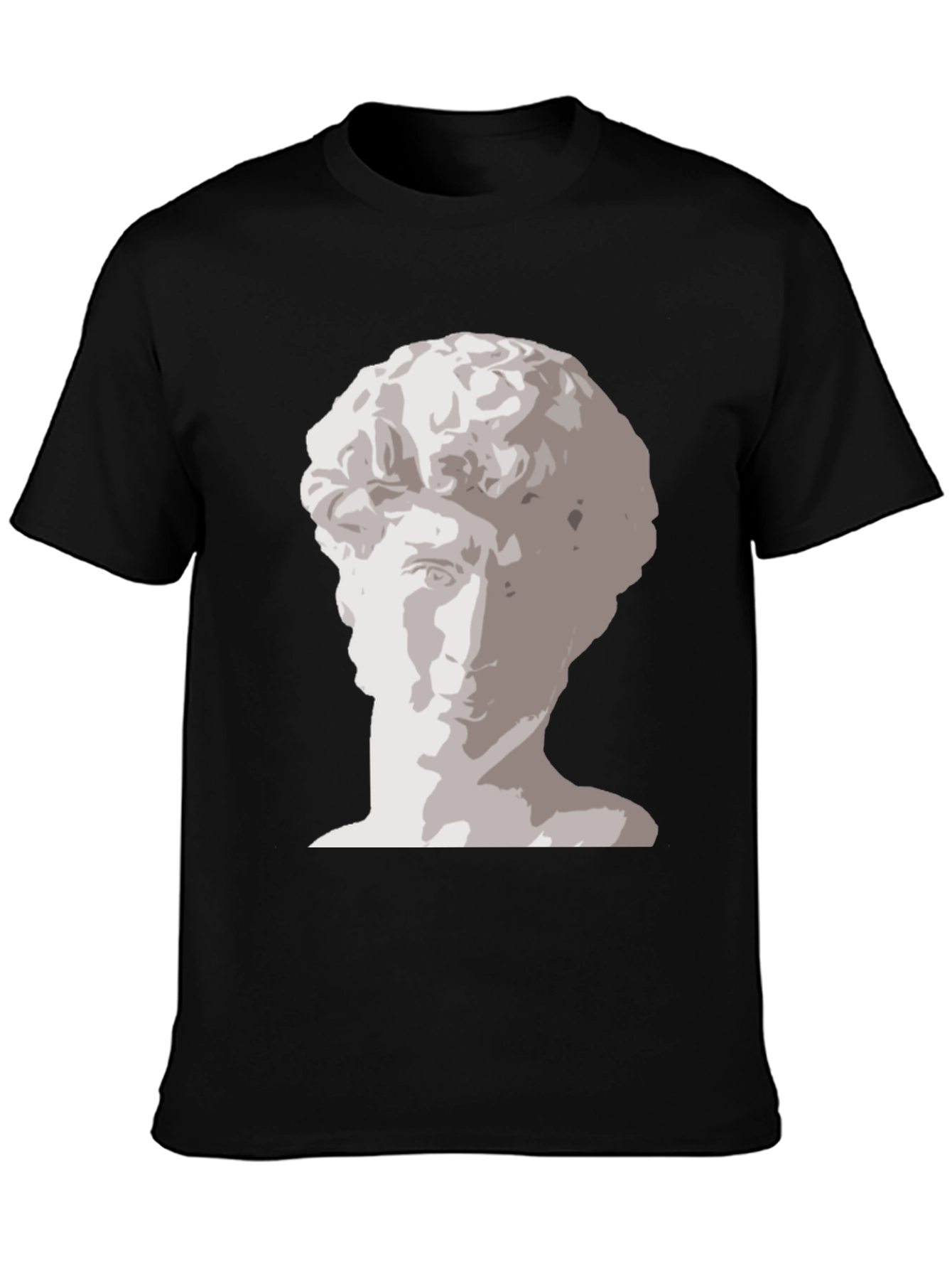 Black David Statue Graphic Print Tee - Black view 3