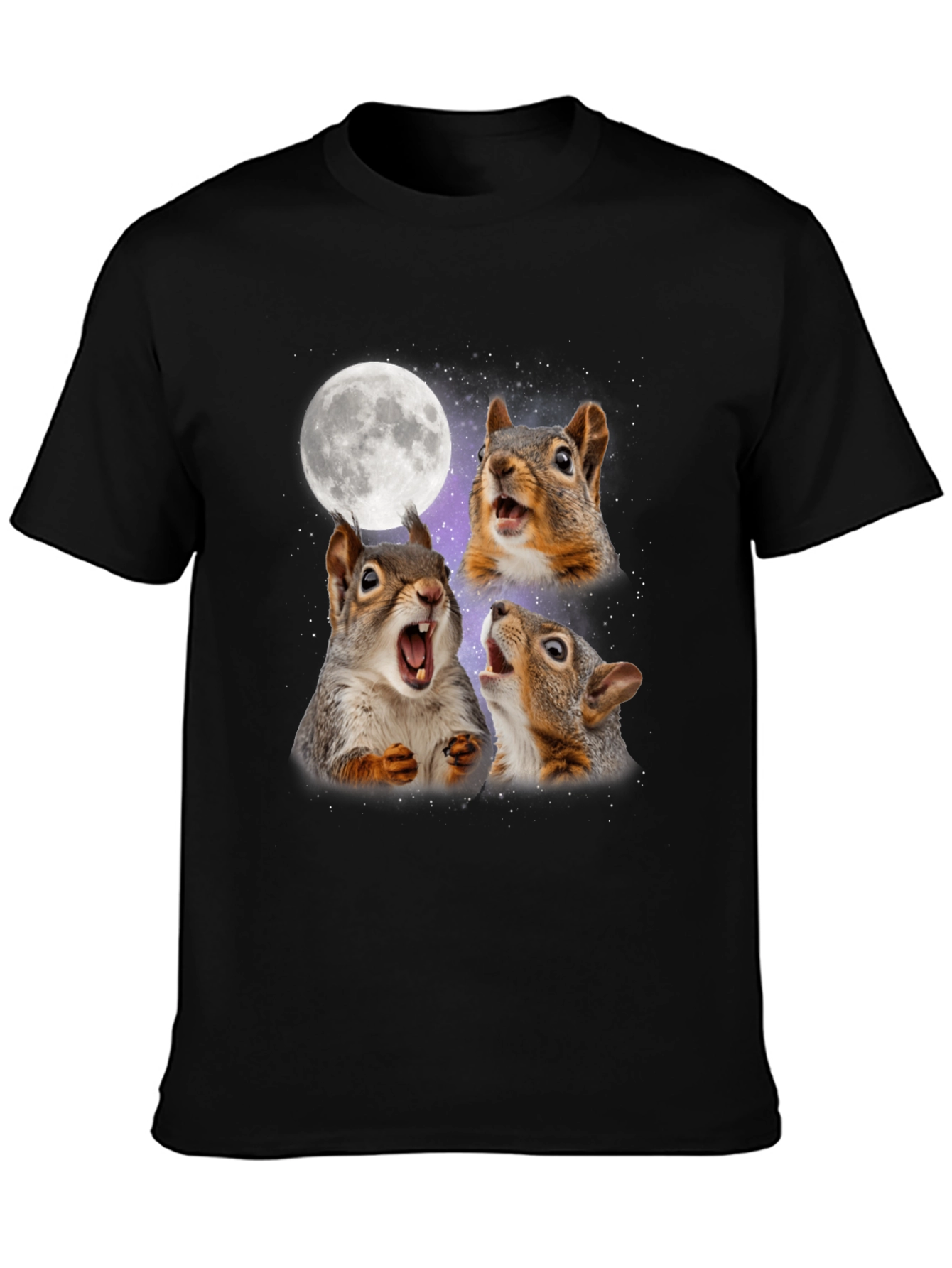 Black Squirrel Moon Howl T-Shirt view 3