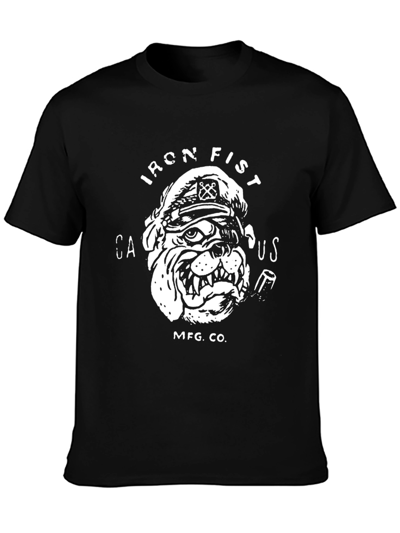 Black Iron Fist Bulldog Graphic Tee - Black view 3