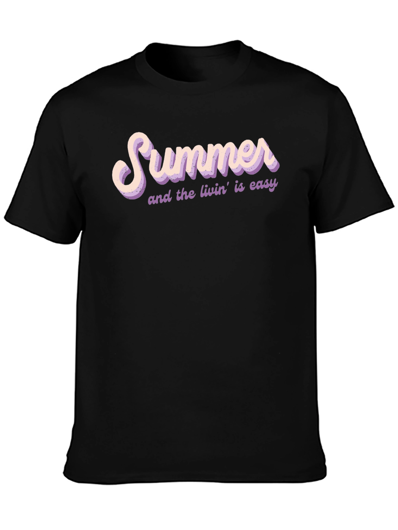 Black Summer Livin' T-Shirt - Black Casual Tee view 3