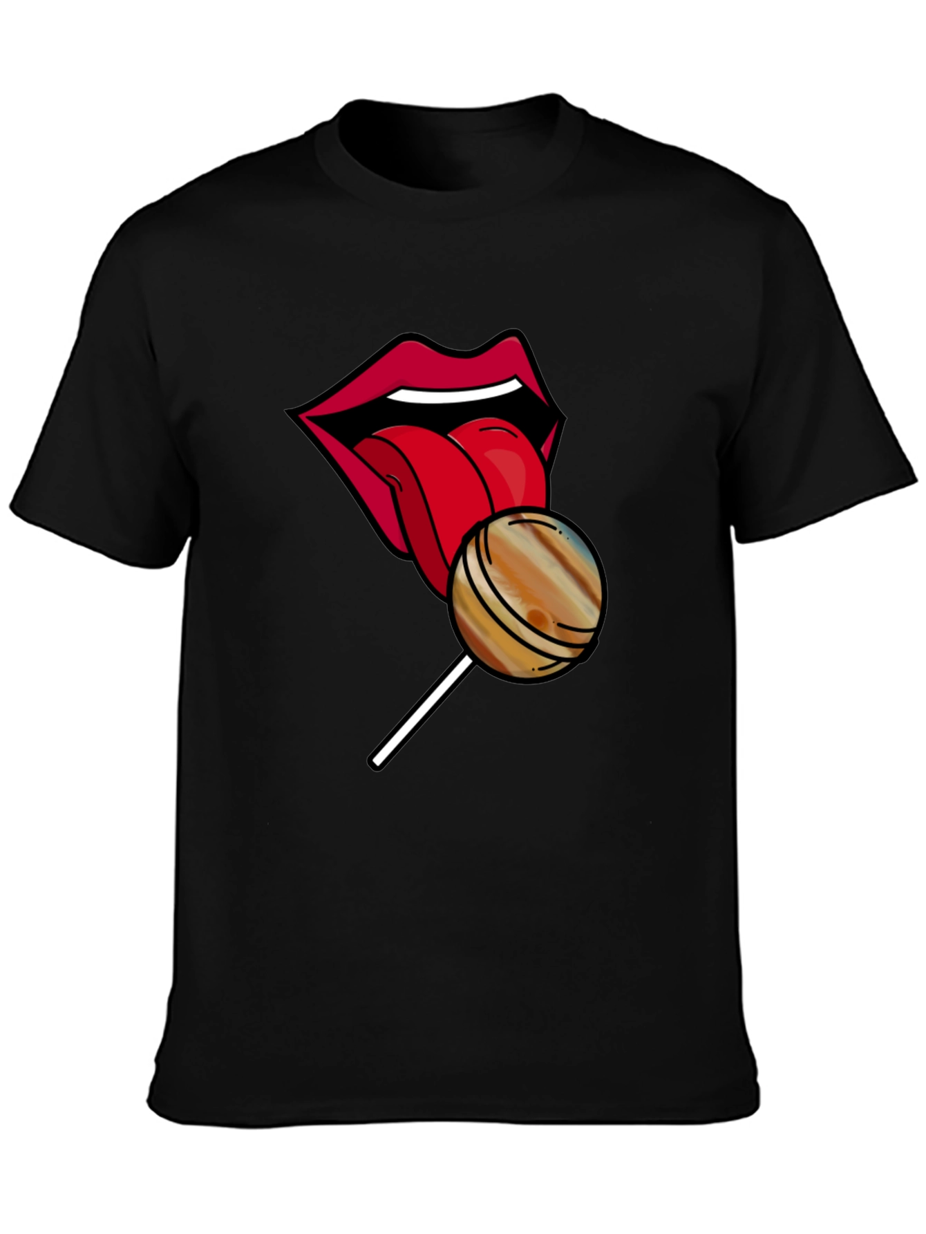Black Lips Lollipop Graphic Tee - Unique Design, Soft Cotton view 3