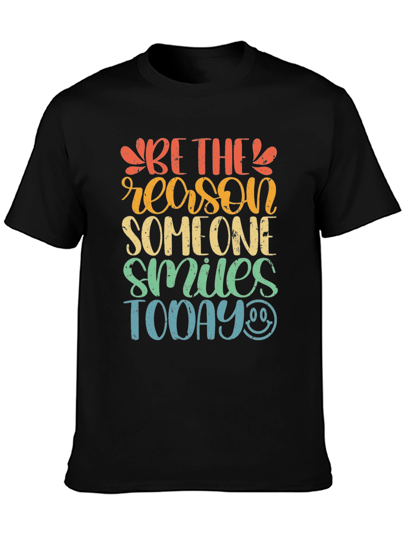 Black Be the Reason Someone Smiles Today Graphic Tee view 3