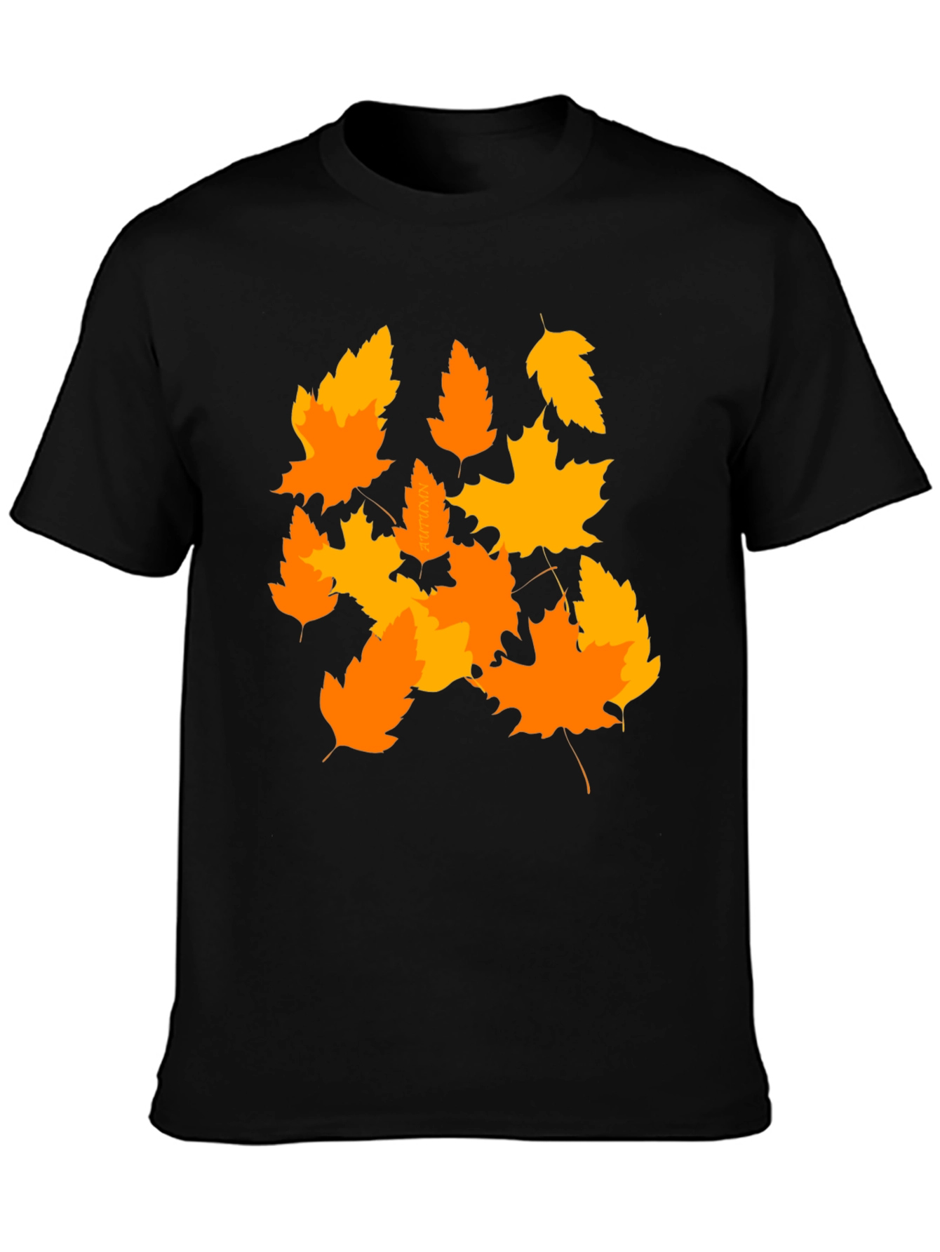 Black Autumn Leaves Graphic Tee - Stylish Fall Fashion view 3