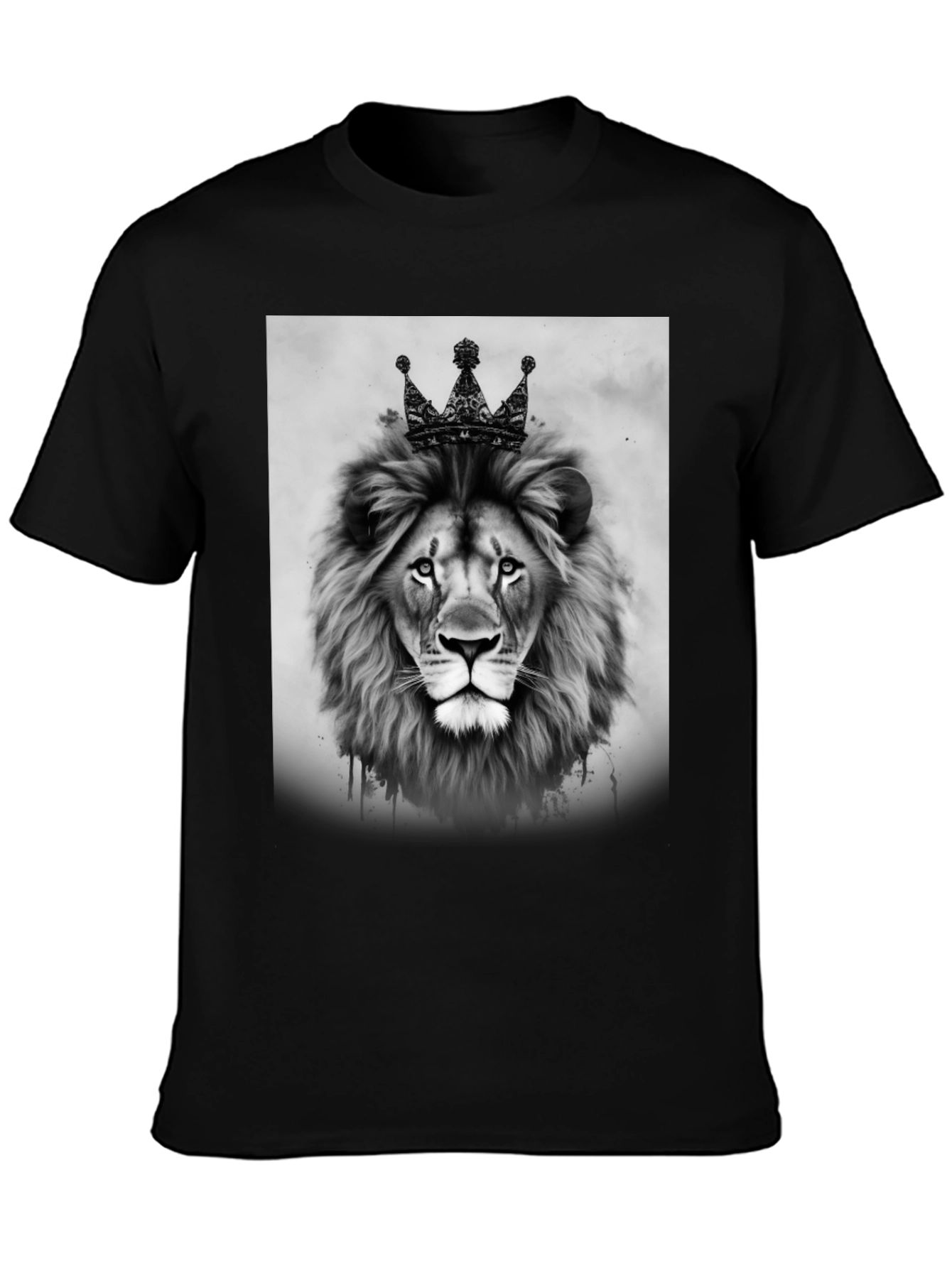 Black Lion King Graphic Tee - Black Unisex T-Shirt view 3