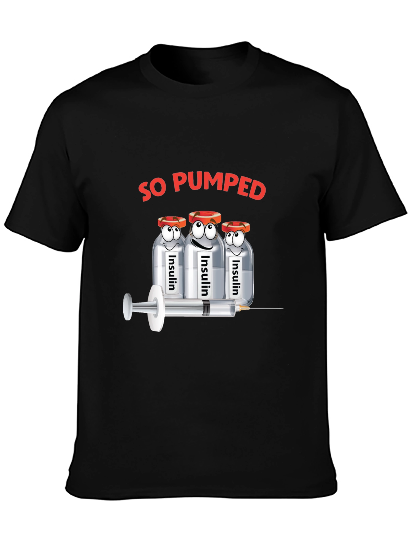 Black So Pumped Insulin Graphic T-Shirt view 3