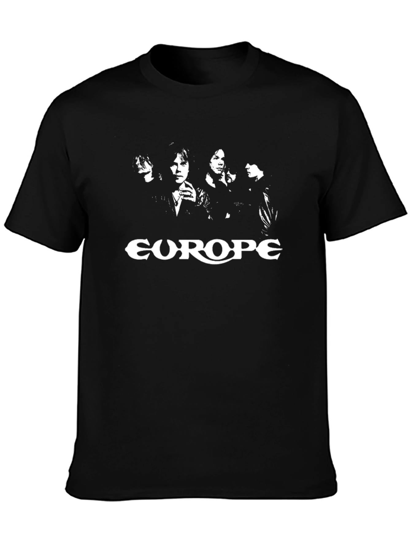 Black Europe Band Black Graphic T-Shirt view 3