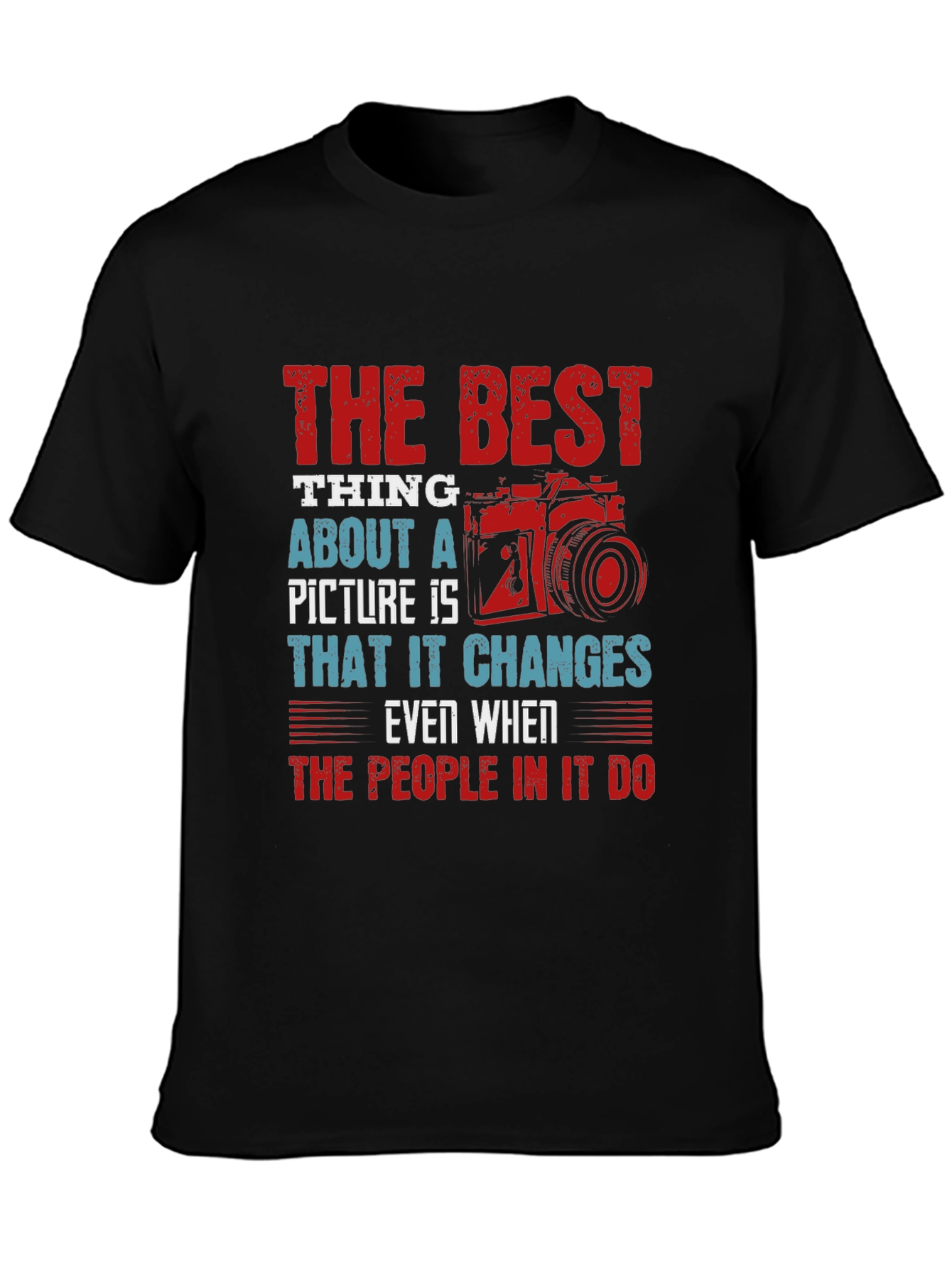 Black Photographer's T-shirt - "The Best Thing About A Picture" view 3