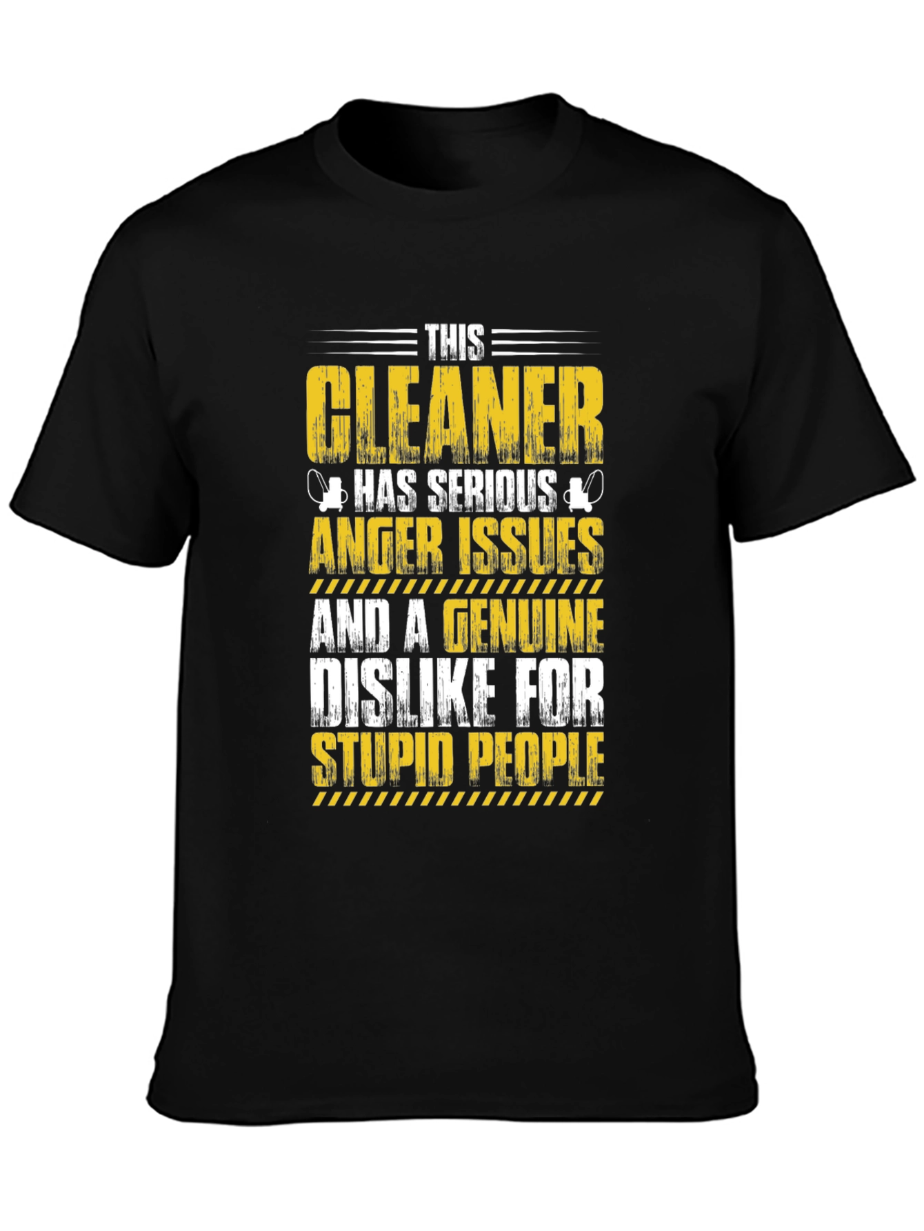 Black Cleaner Anger Issues Graphic Tee view 3