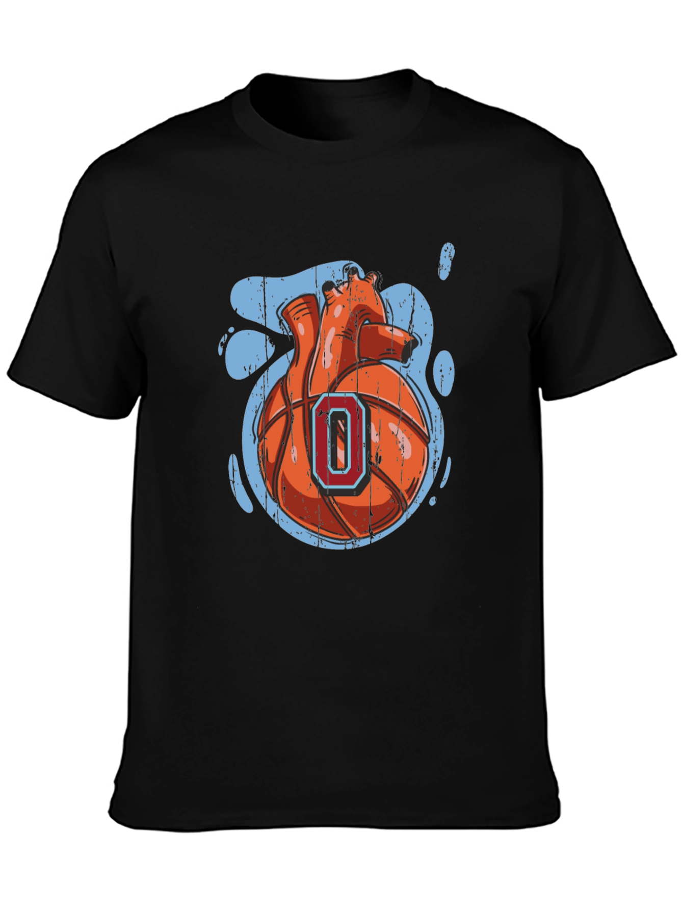 Black Heart Basketball Graphic Tee - Urban Style view 3