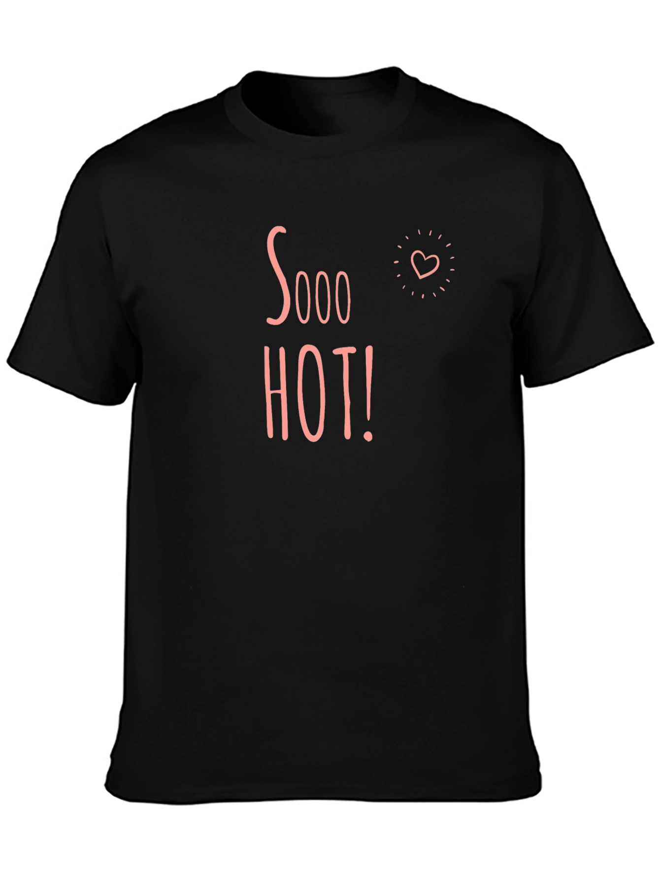 Black Sooo Hot! Graphic Tee - Black Cotton T-Shirt view 3