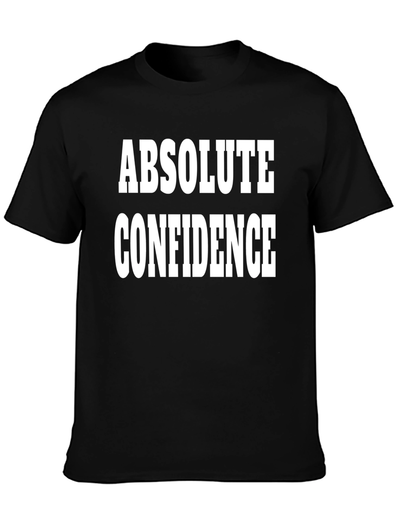 Black Absolute Confidence T-Shirt - Bold Statement Tee view 3