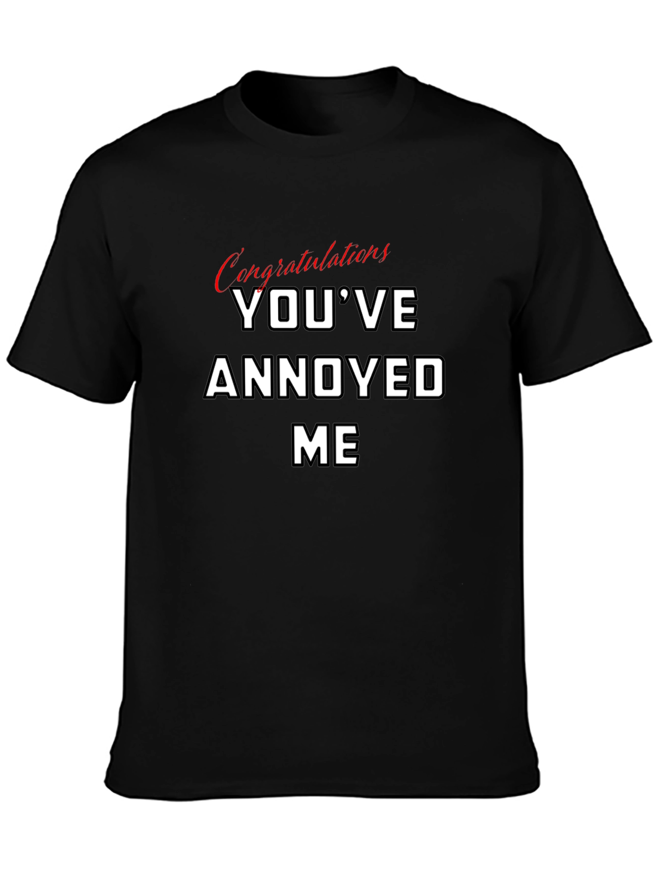 Black Annoyed Me Graphic Tee - Bold Statement T-Shirt view 3