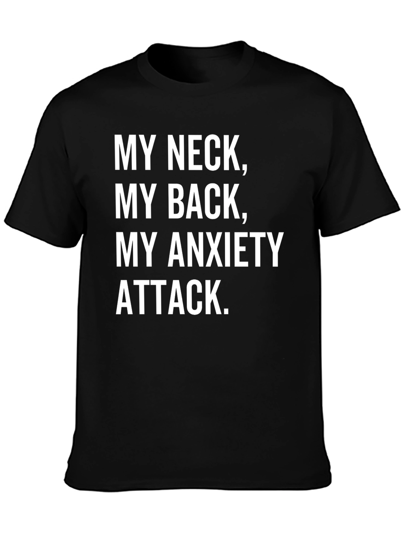 Black Humorous 'My Neck, My Back' Graphic T-Shirt view 3