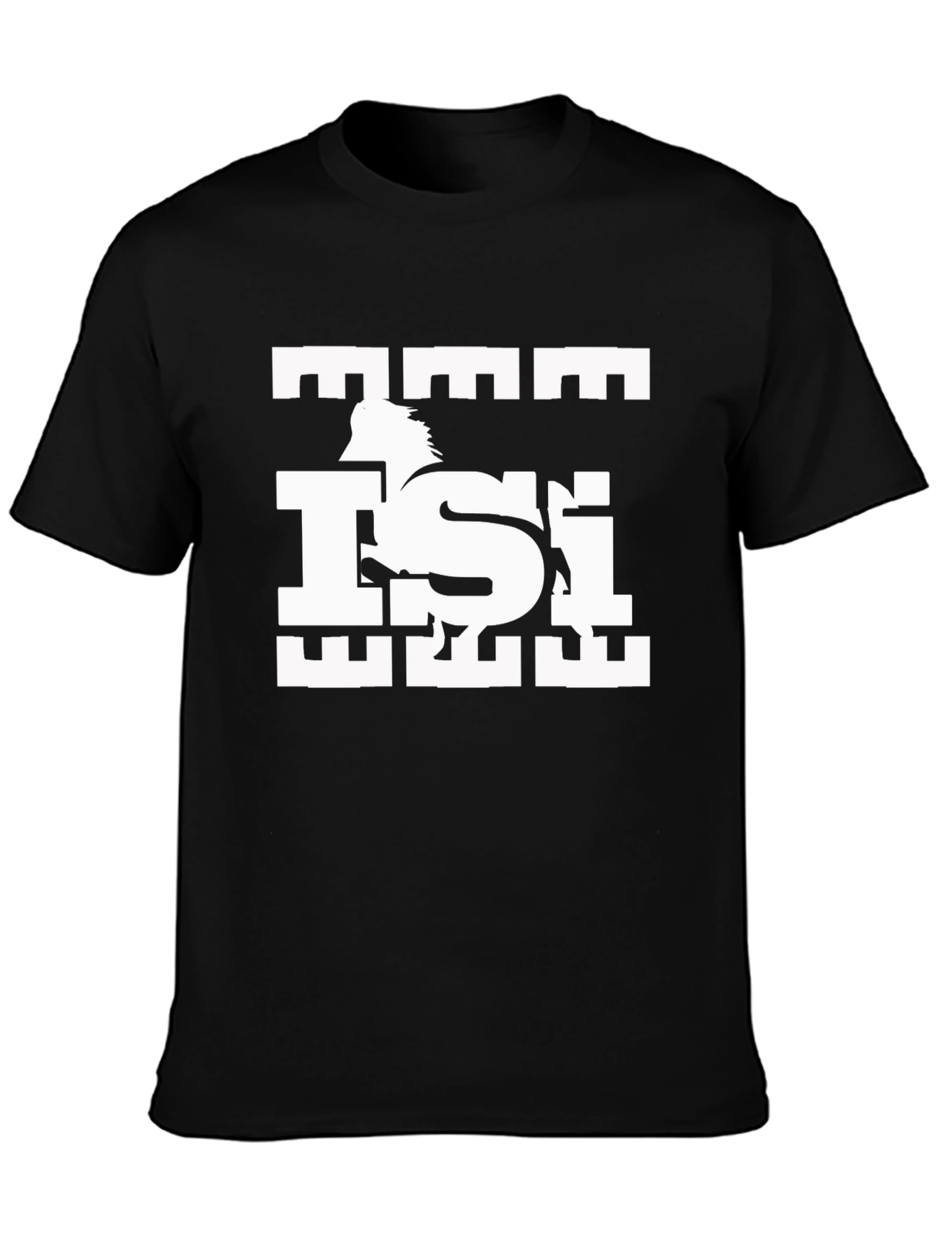 Black Black T-Shirt with Horse Graphic view 3